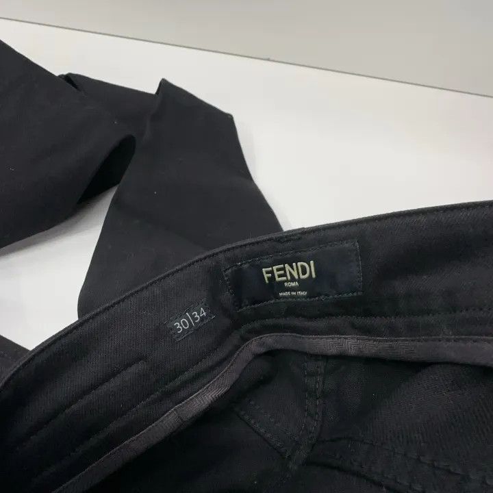 Fendi Fendi Casual Black Pants Unisex -2507 Size US 30 / EU 46 - 4 Thumbnail