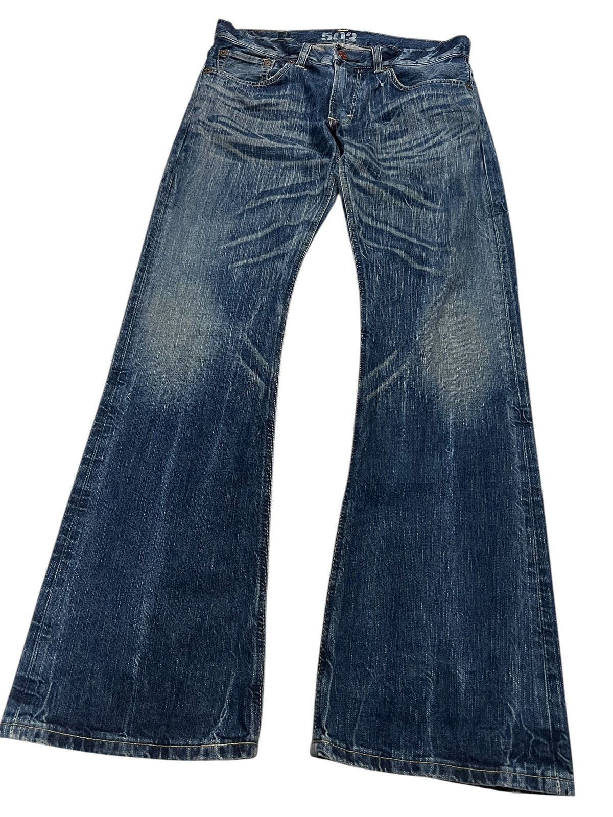 Edwin 💥Flare💥Vintage Edwin 503 Clawmark Mudwash Jean Size US 34 / EU 50 - 1 Thumbnail
