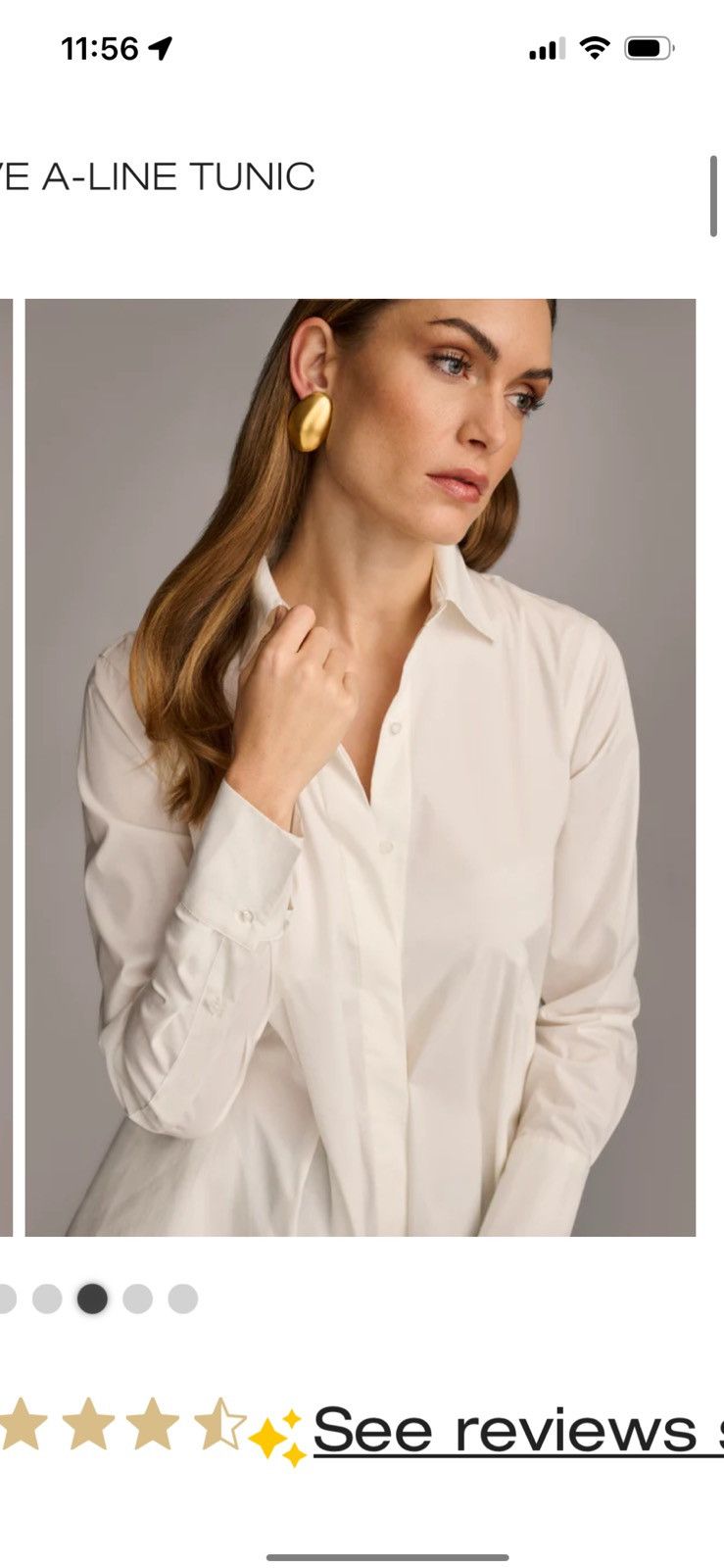 Donna Karan DONNA KARAN Long Sleeve A-LINE Tunic w/Pockets Size S / US 4 / IT 40 - 5 Thumbnail