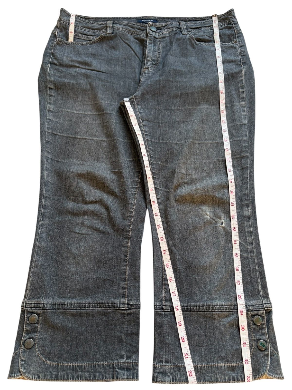 Burberry × Designer Vintage Burberry London Mud Wash Distressed Rip Baggy Jean Size US 36 / EU 52 - 15 Thumbnail