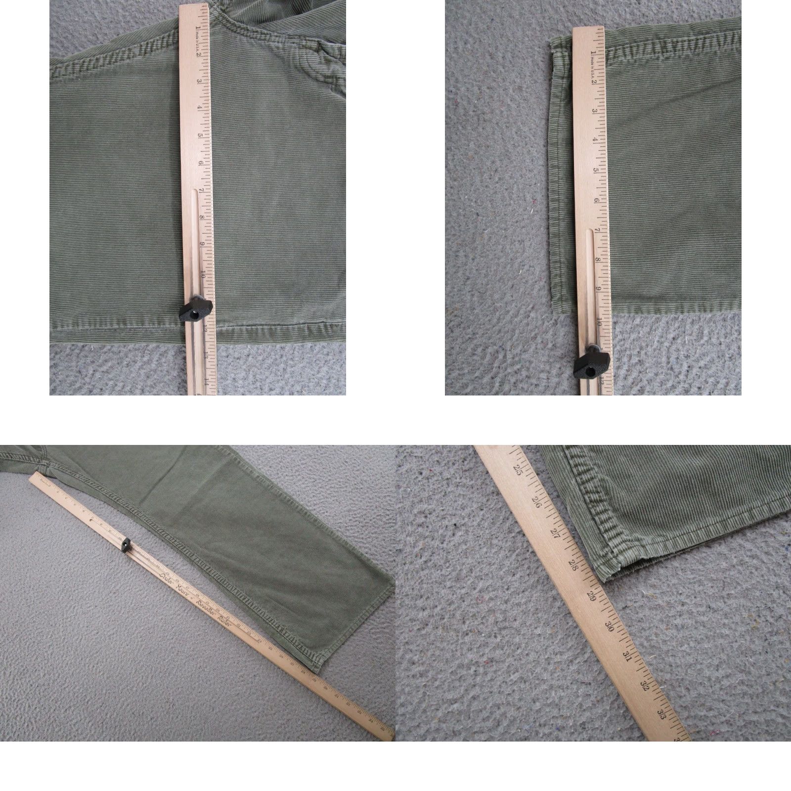 Gap VINTAGE Gap Relaxed Boot Fit Corduroy Pants Baggy 90s y2k Wide Leg Green 35x30 Size US 35 - 8 Thumbnail
