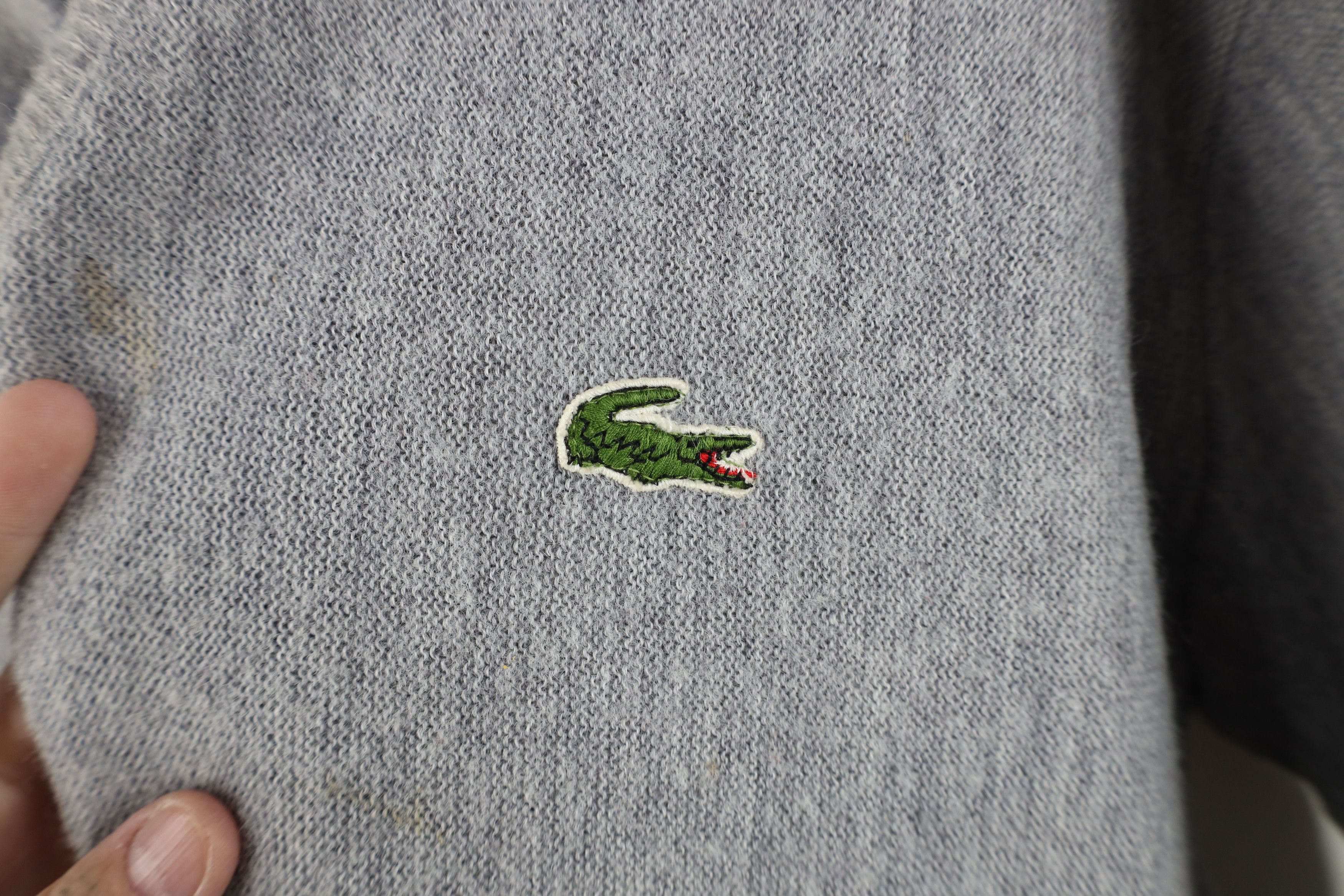 Lacoste Vintage 80s Izod Lacoste Croc Logo Knit V-Neck Sweater USA Size US M / EU 48-50 / 2 - 4 Thumbnail