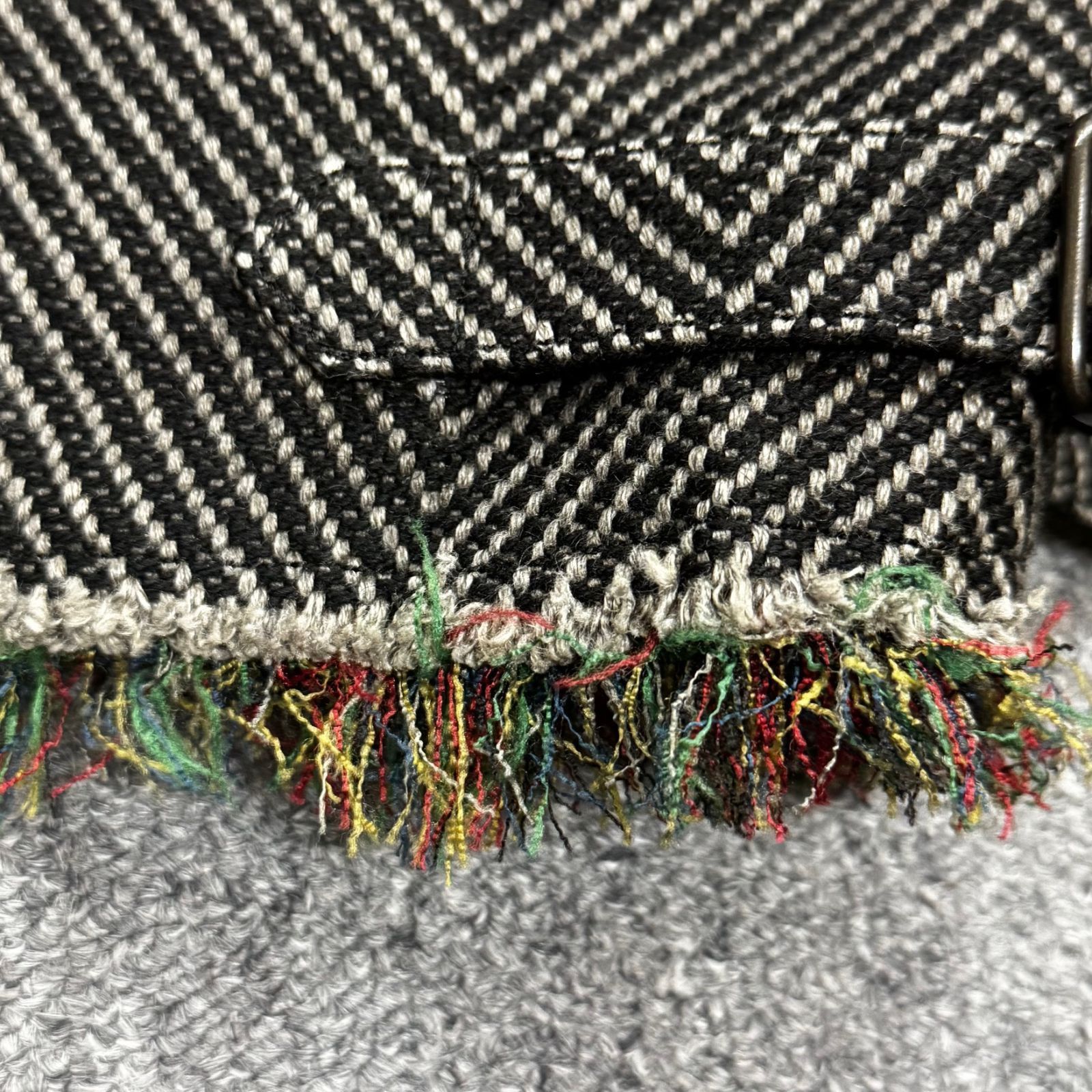Yohji Yamamoto yohji yamamoto pour homme 24AW HERRINGBONE FRINGE BOUSON Size US M / EU 48-50 / 2 - 8 Thumbnail