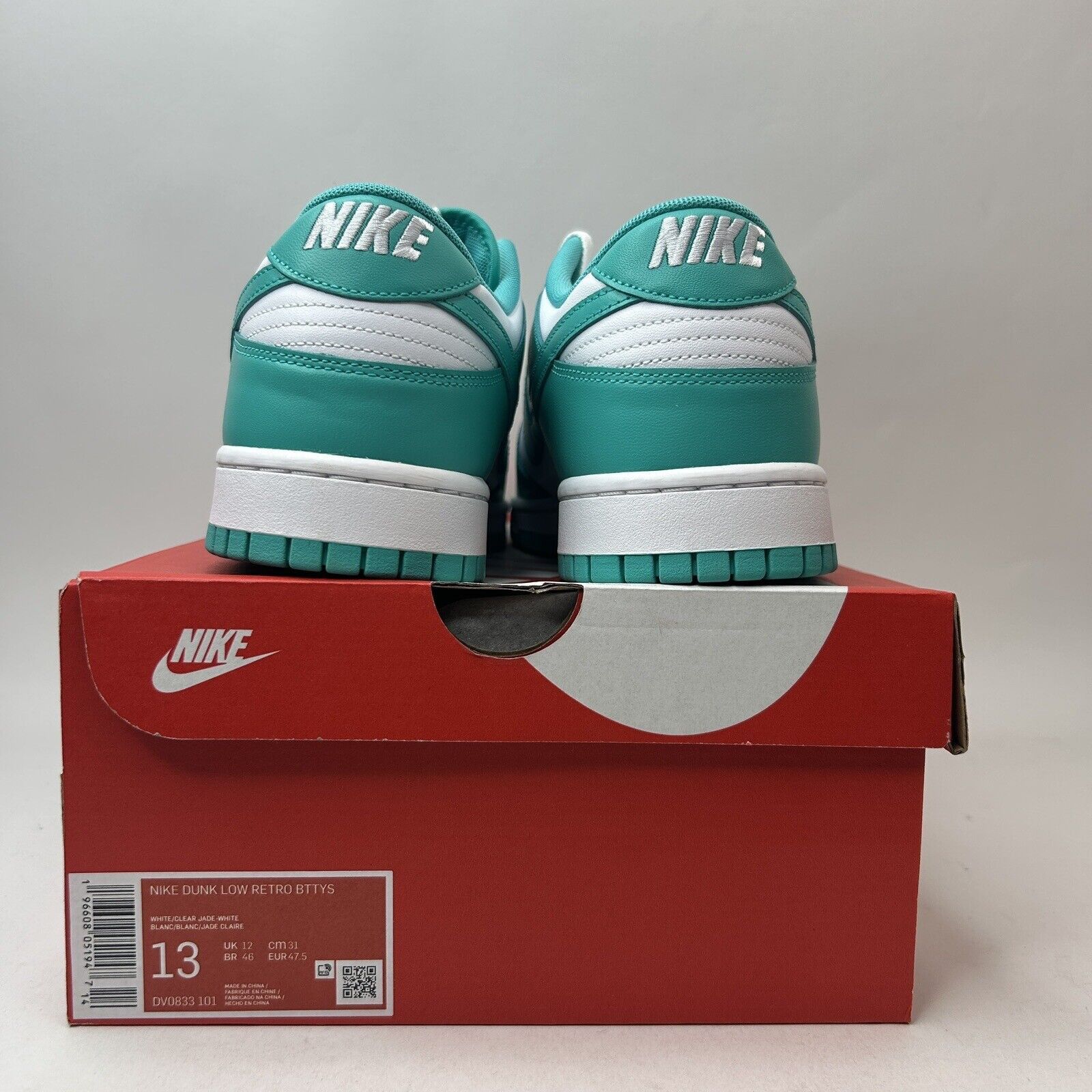 Nike Nike Dunk Low Retro BTTYS “White Clear Jade” 2023 Size US 13 / EU 46 - 4 Thumbnail