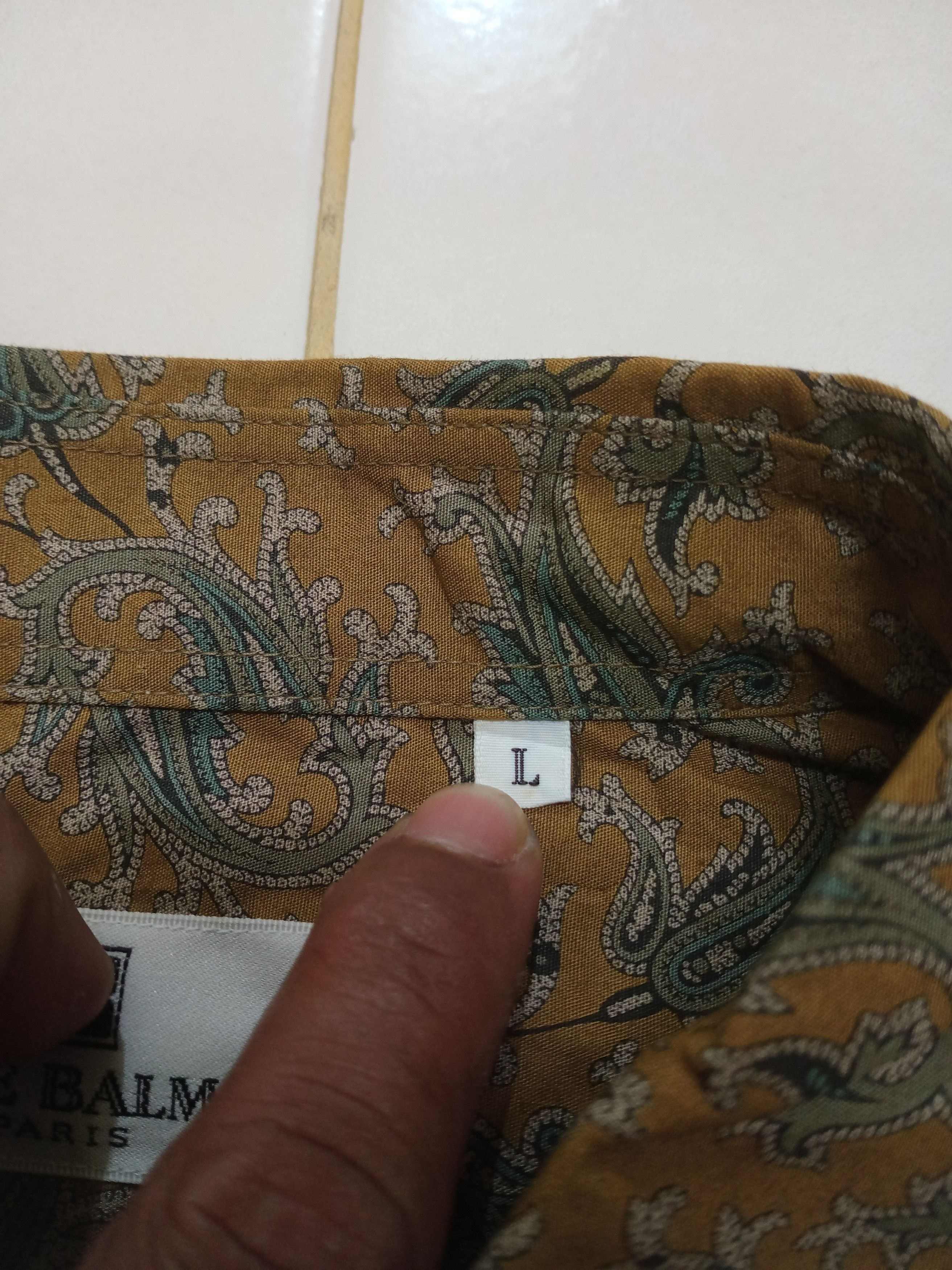 Pierre Balmain × Vintage Rare Vintage Pierre Balmain Paris Bandana Shirt Size US L / EU 52-54 / 3 - 9 Thumbnail