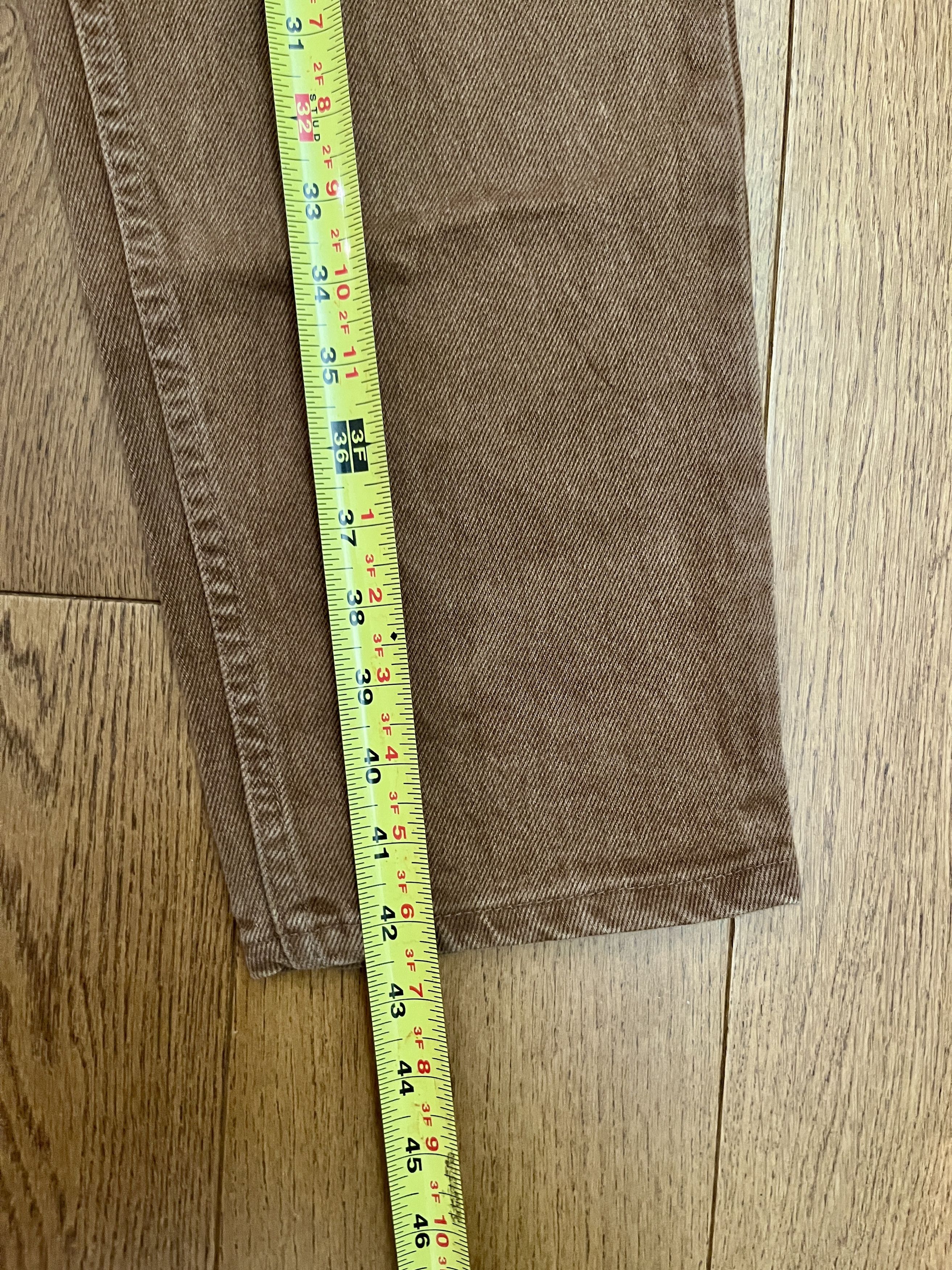 Levi's Vintage Clothing Vtg Levi’s 550 Made in USA Brown Denim Relaxed Fit 34x32 Size US 34 / EU 50 - 3 Thumbnail