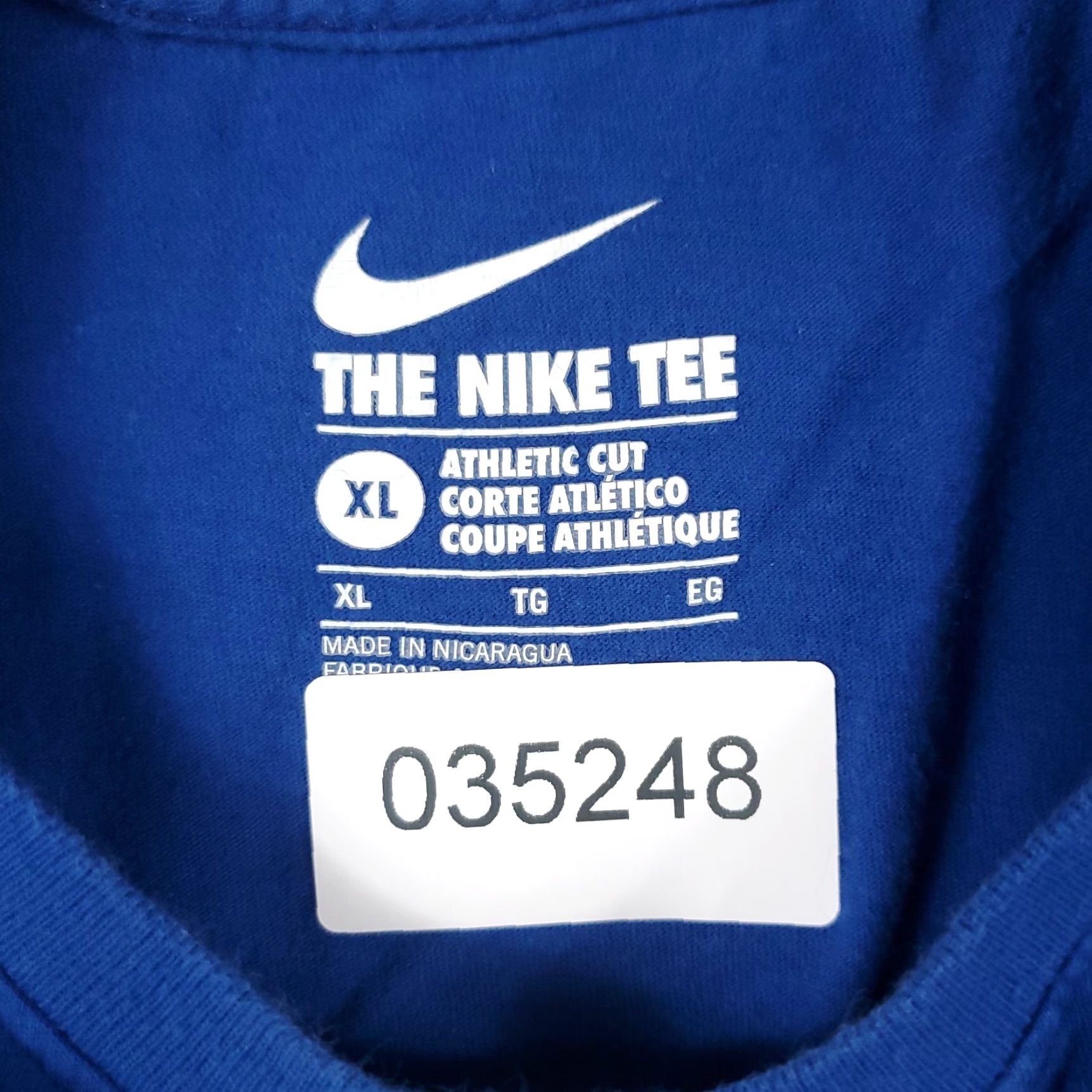 Nike Nike T Shirt Mens XL Blue Swoosh Casual Short Sleeve Adult Regular Crew Neck Cotton Blend Logo Nike Dri-Fit Sports Modern 90s Mens Size US XL / EU 56 / 4 - 8 Thumbnail