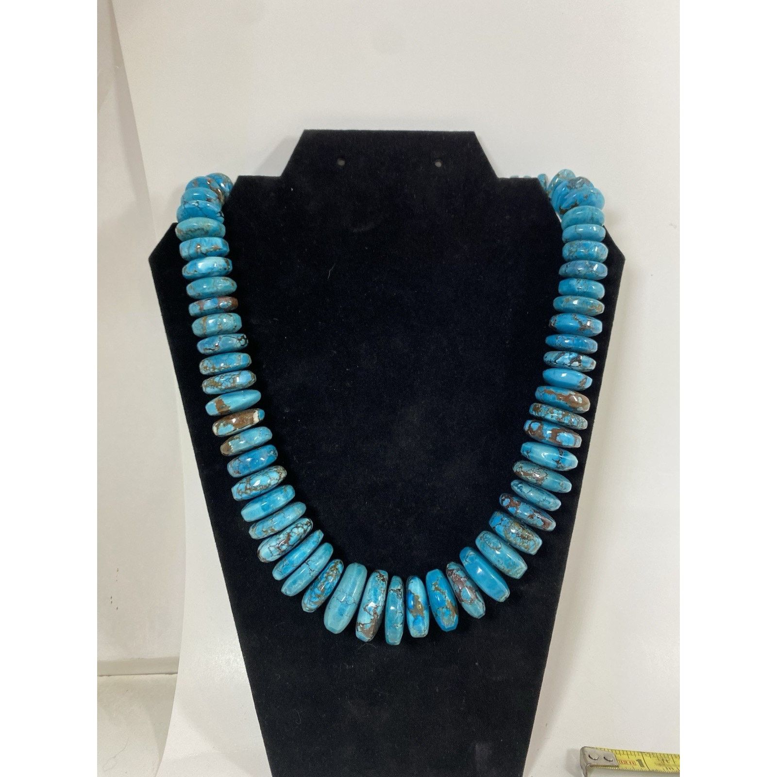 Other Turquoise Disc Necklace w/ Reddish Brown Matrix Size ONE SIZE - 1 Thumbnail