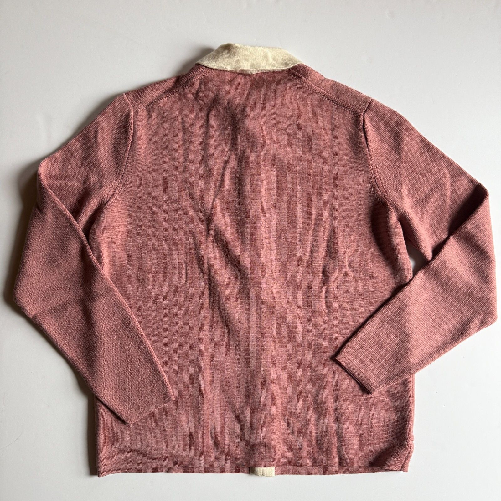 Richard James Richard James Savile Row Merino Wool Cardigan - Pink & Cream Size US L / EU 52-54 / 3 - 7 Thumbnail