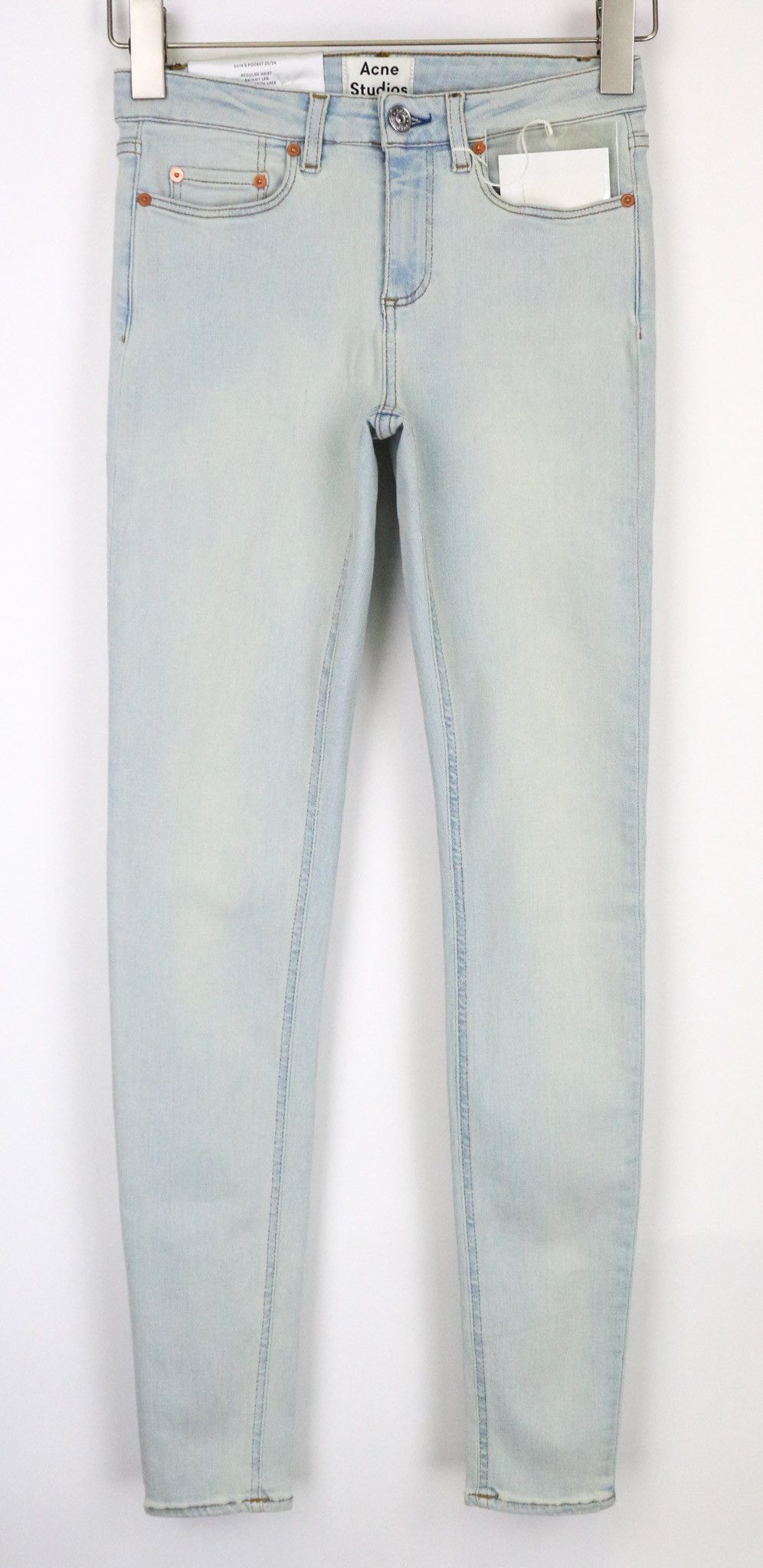 Acne Studios SKIN 5 POCKET W25/L34 Light Blue Skinny Jeans 74670 Size 25" / US 0 / IT 36 - 1 Thumbnail