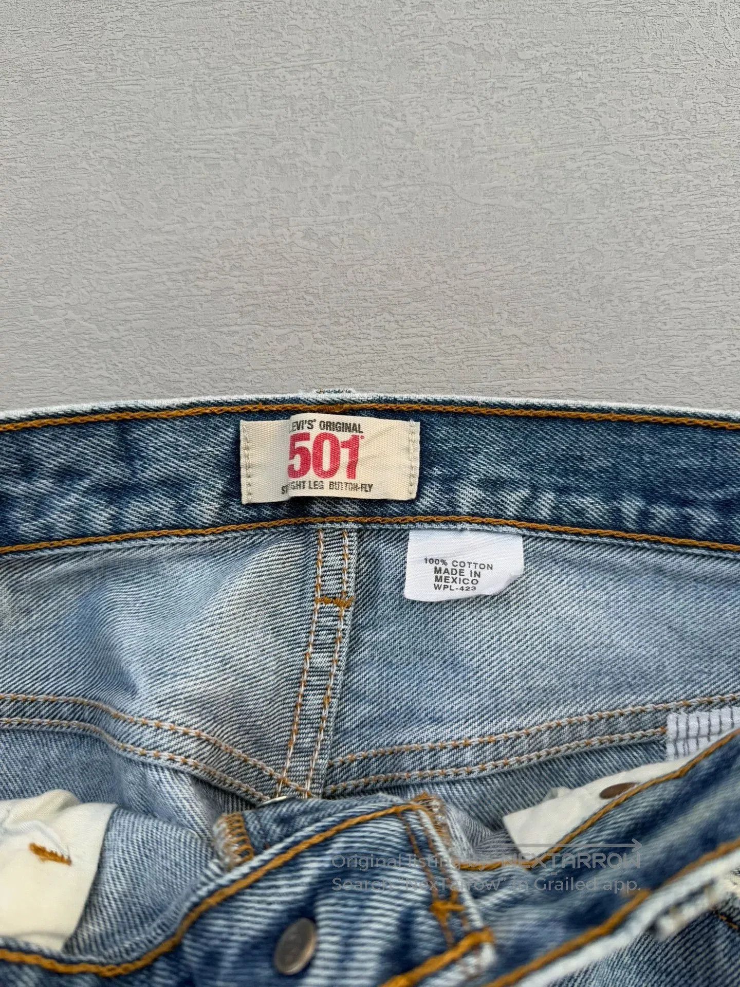Vintage Vintage 00s Levi's 501 Remake Jeans. Size US 34 / EU 50 - 5 Thumbnail