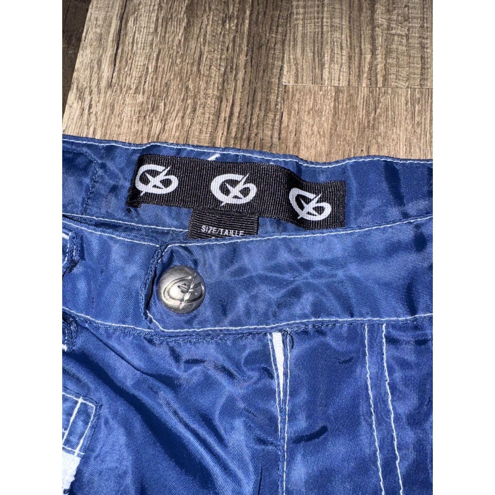 G-Star VINTAGE G-Star Women’s Shorts Blue Nylon Zipper 28 Biker Stars Regular Size 28 Women Size 28" / US 6 / IT 42 - 3 Thumbnail