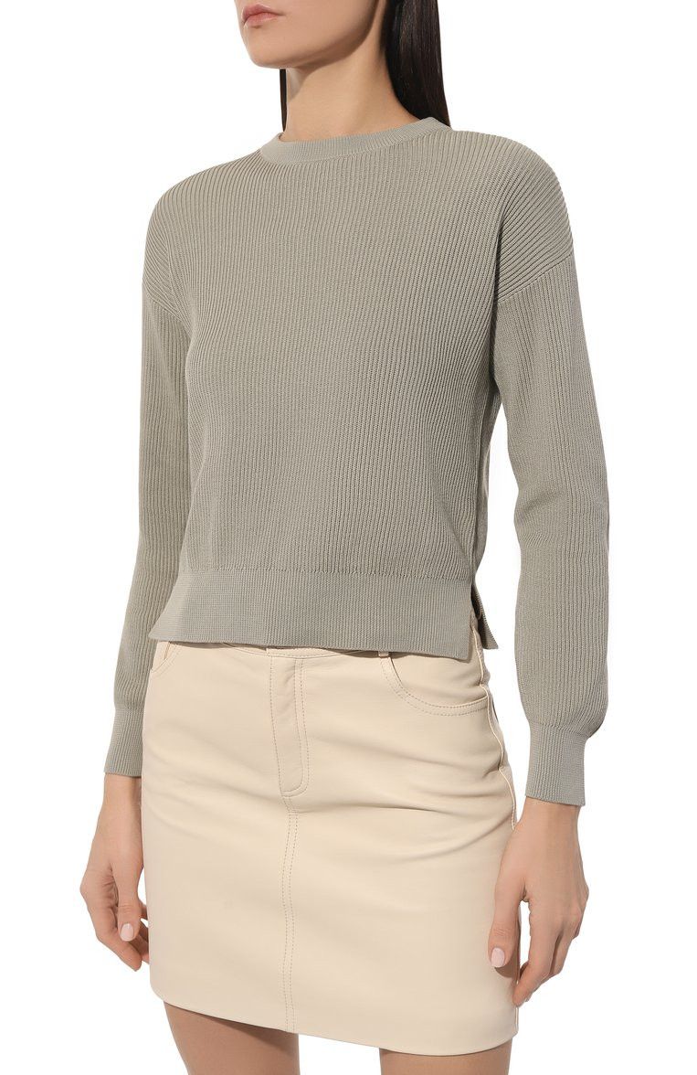 Brunello Cucinelli o1y0825 Crewneck Sweater in Military Green Size 3XL / US 20-22 - 3 Thumbnail