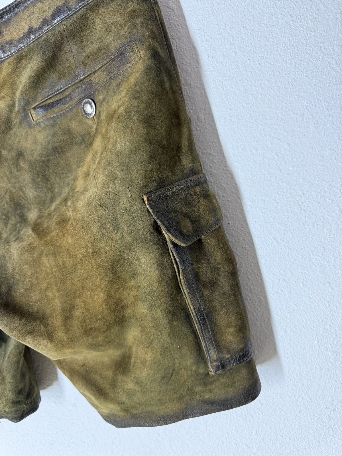 Genuine Leather Vintage Maddox Country Leather Cargo shorts Suede Size US 34 / EU 50 - 8 Thumbnail
