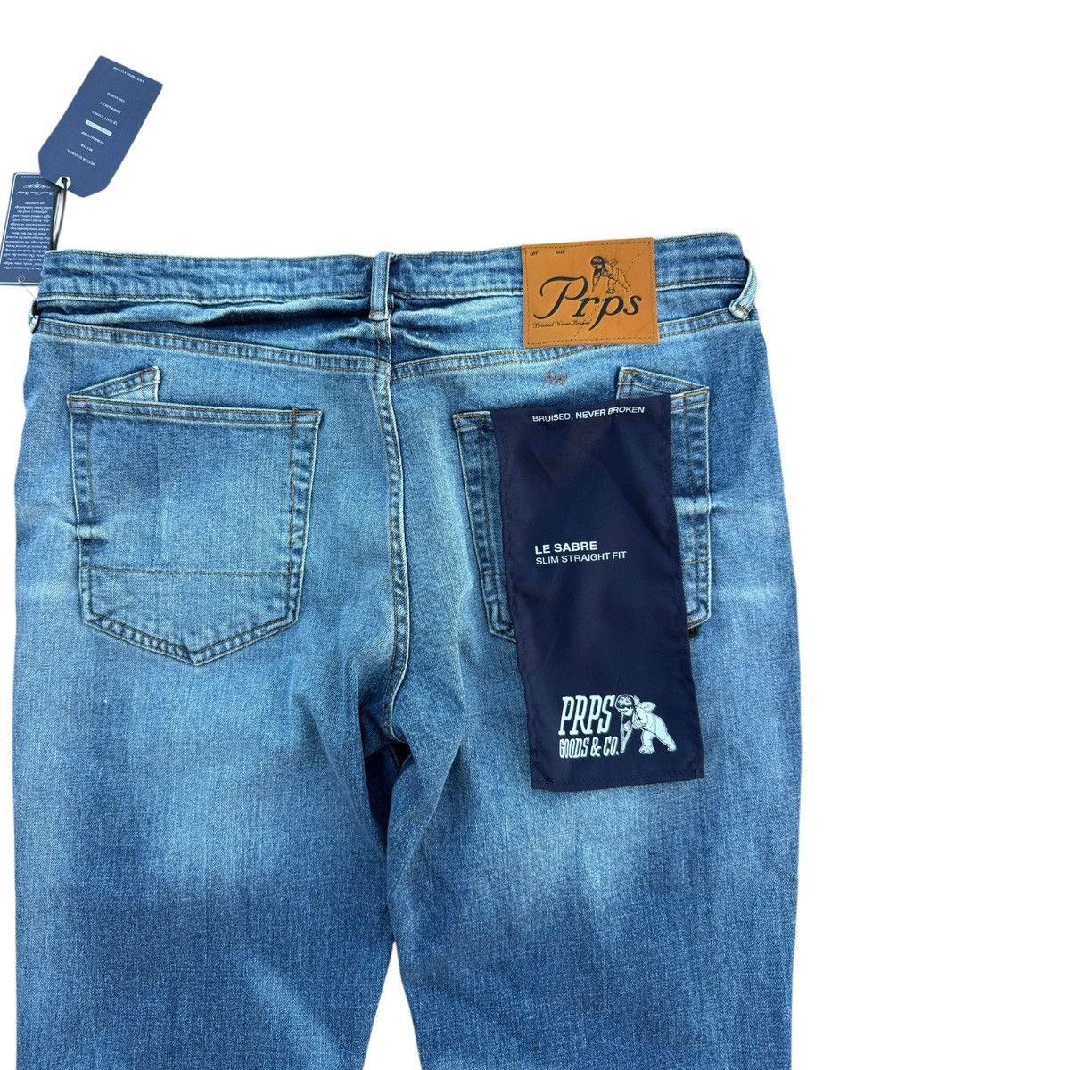 Prps PRPS Le Sabre Slim Straight Denim Jeans 36 NWT Size US 36 / EU 52 - 7 Thumbnail