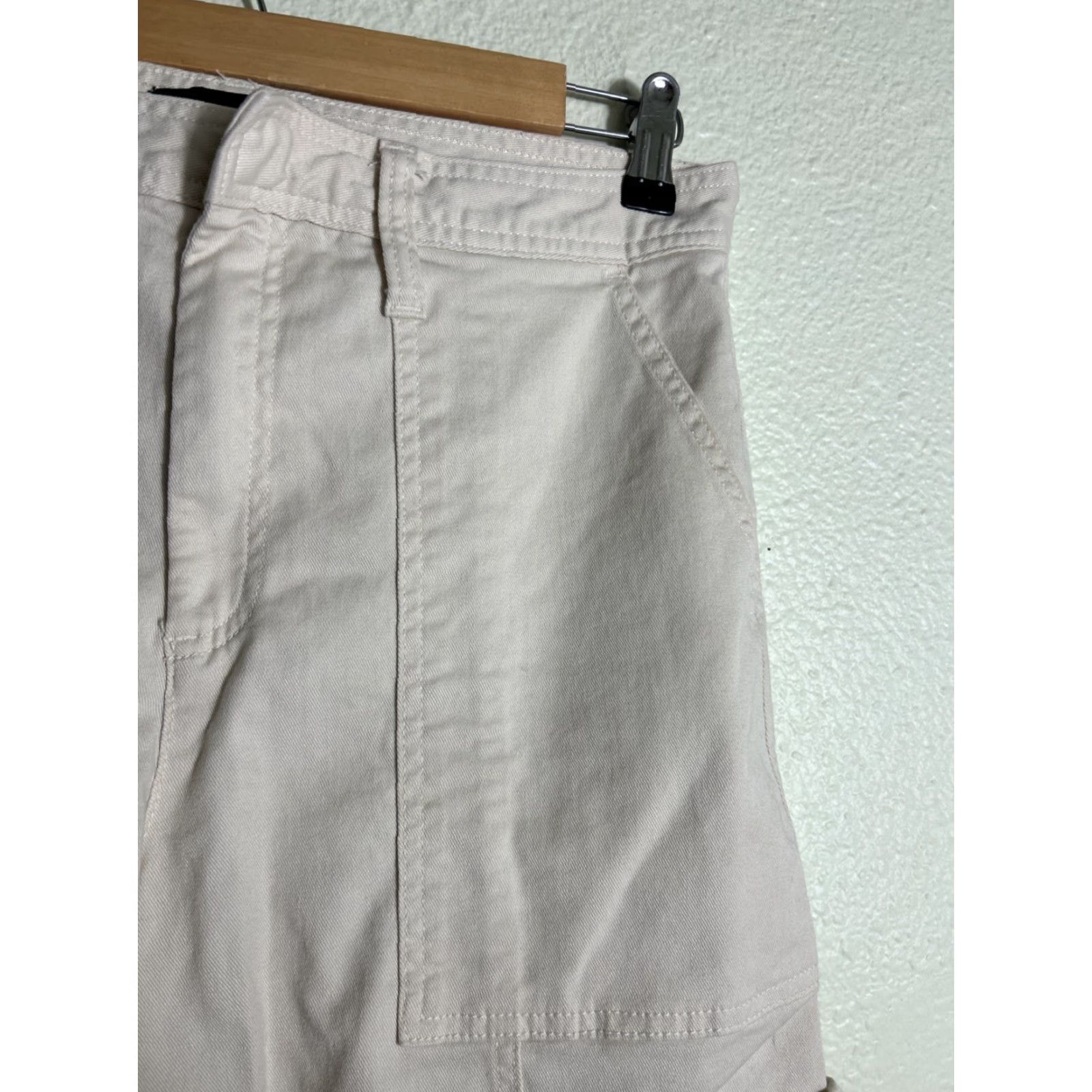 Banana Republic Banana Republic High Rise Cargo Pant Cotton Size 6 Cream Ivory Women Pants 30x30x25 Cargo High Rise Womens Size 28" / US 6 / IT 42 - 6 Thumbnail