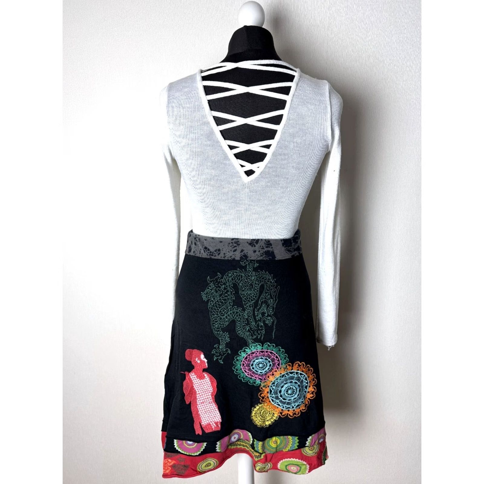 Desigual Desigual Skirt S Women Knee Length Multicoloured Cotton Desigual Skirt Women S Knee Length Multicoloured Cotton Size 28" / US 6 / IT 42 - 4 Thumbnail
