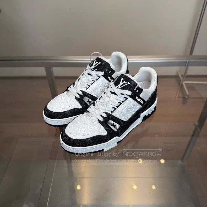 Louis Vuitton Louis Vuitton Trainer Black and White Cowboy shoes Size US 7 / EU 40 - 1 Thumbnail