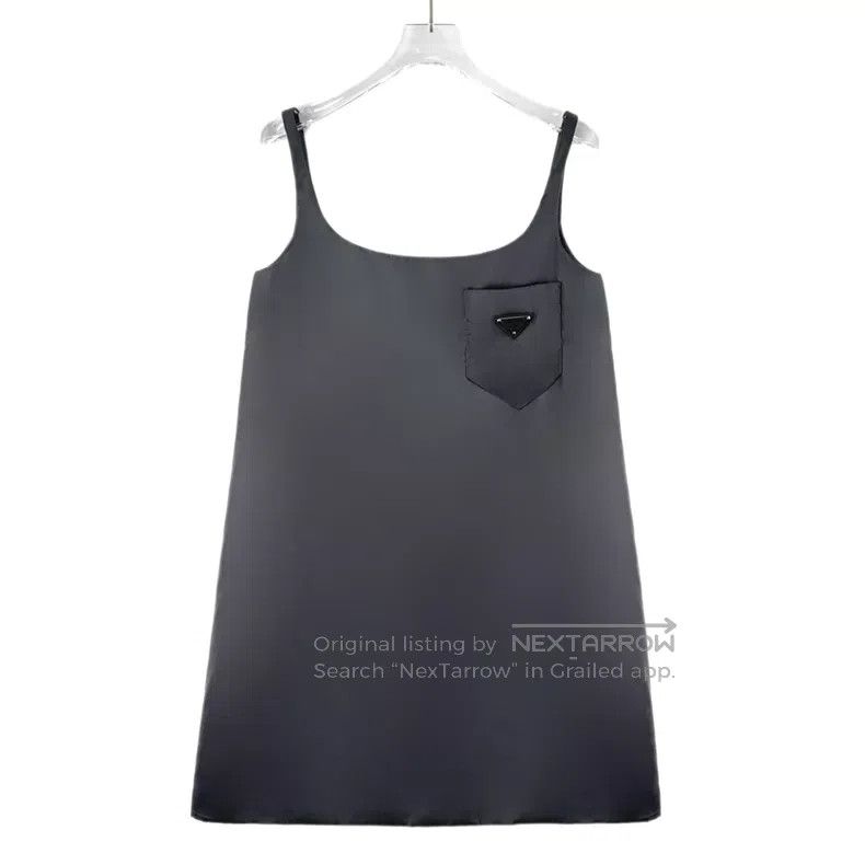 Prada Prada Black triangle strap dress Size XXS / US 00 / IT 34 - 1 Thumbnail