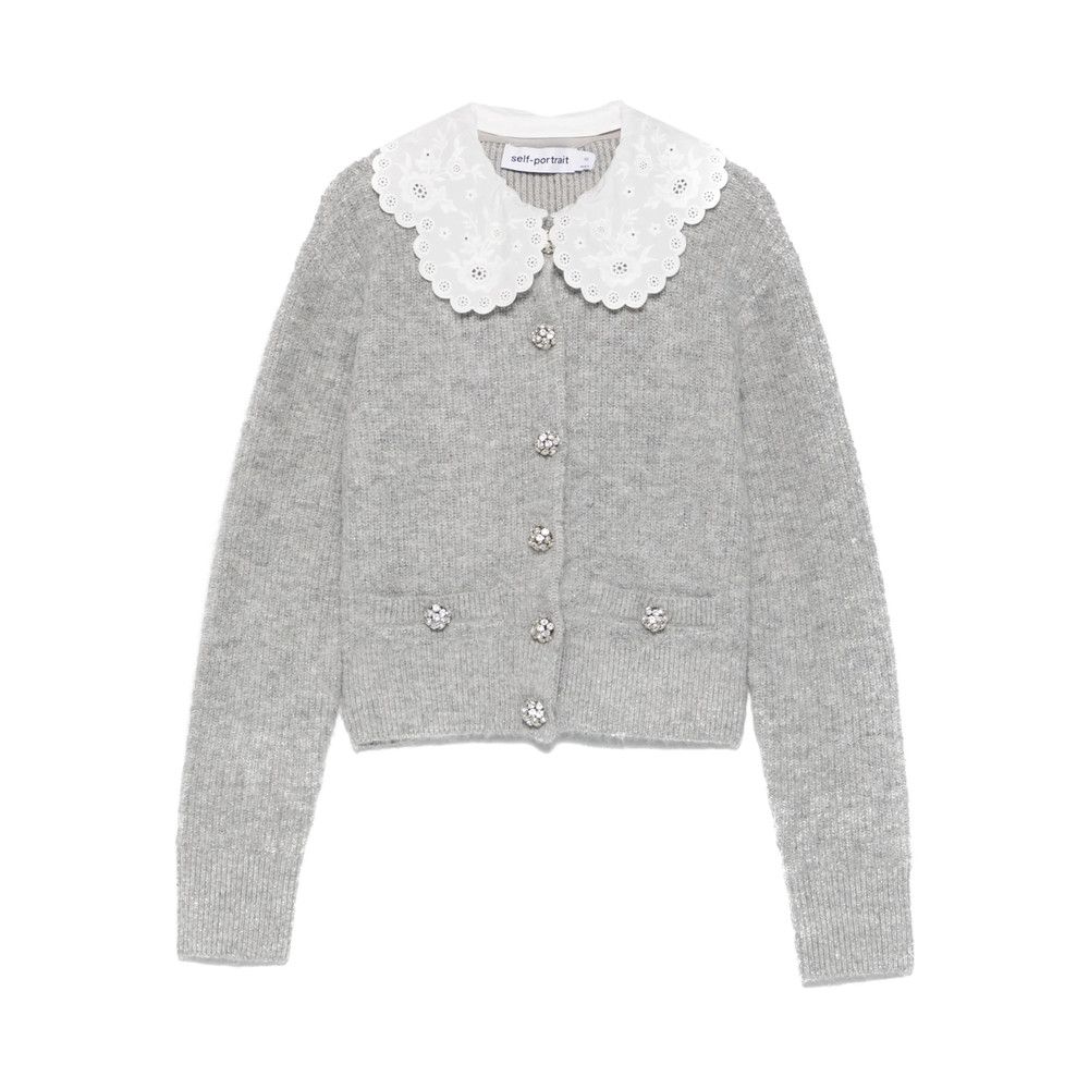 Self-Portrait Self-portrait GREY Knitwear - Cardigans Size XS / US 0-2 / IT 36-38 - 1 Thumbnail