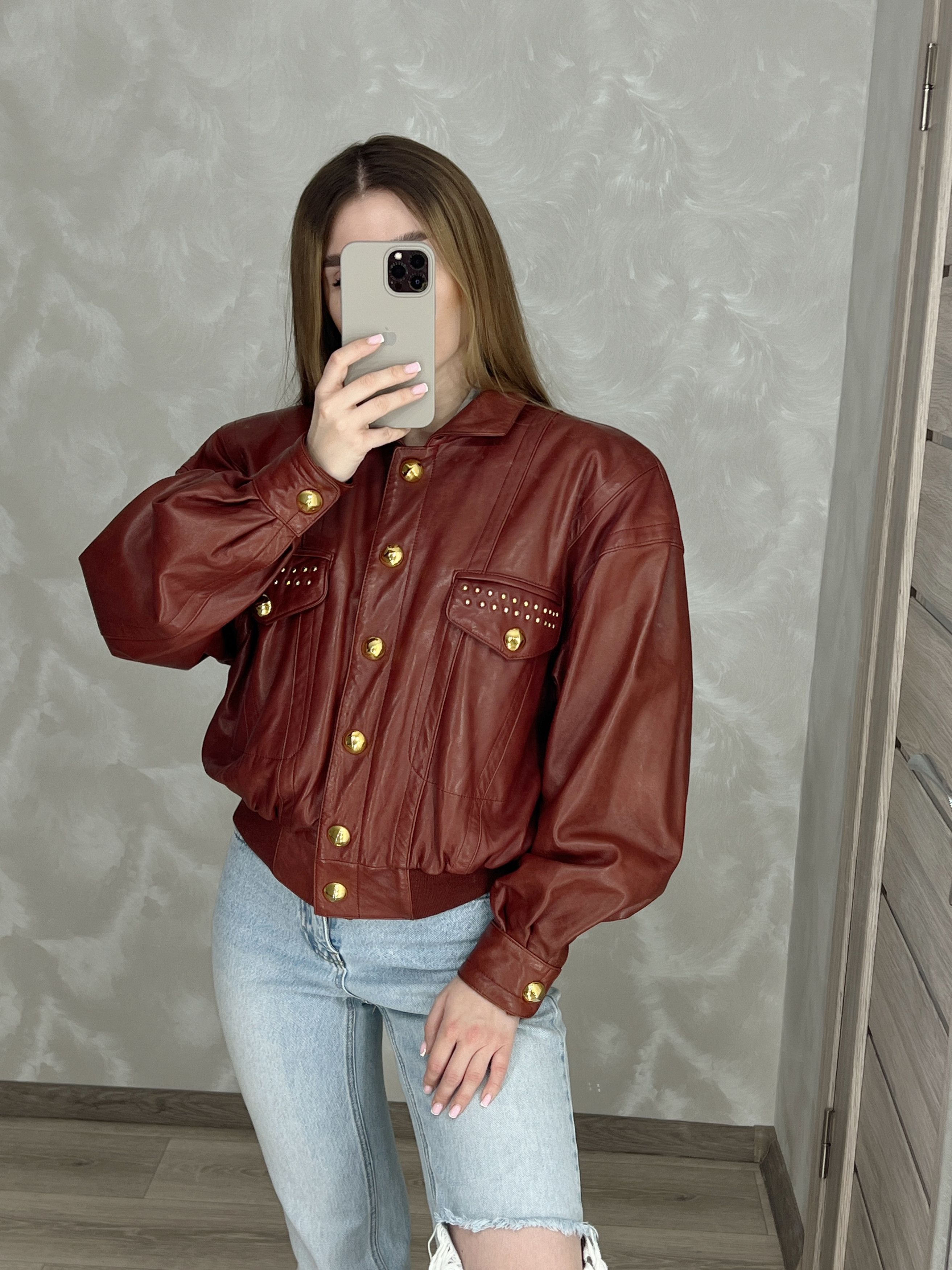 Escada Escada Lambskin Jacket & Gold Studs Snap-Front Size M / US 6-8 / IT 42-44 - 5 Thumbnail