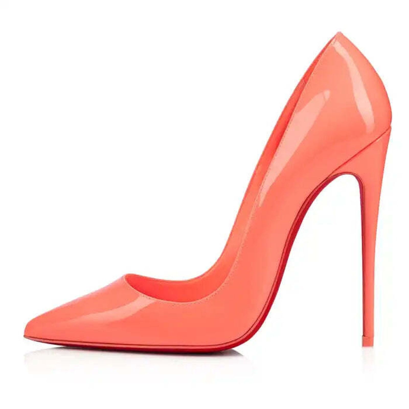 Christian Louboutin So Kate 120 Drag Orange Patent Leather Pointed Heel Pump 40 Size US 10 / IT 40 - 3 Thumbnail