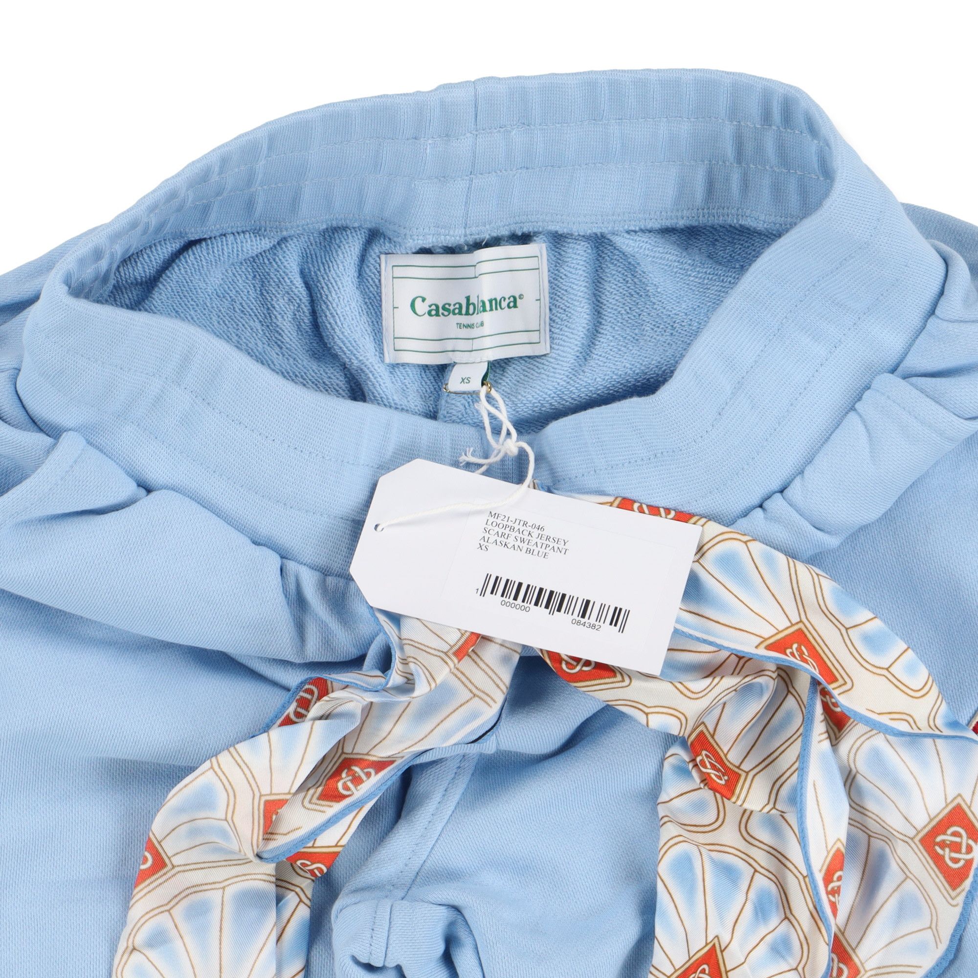 Casablanca Blue Embroidered Logo Silk Scarf Sweatpants Size 28" / US 6 / IT 42 - 5 Thumbnail