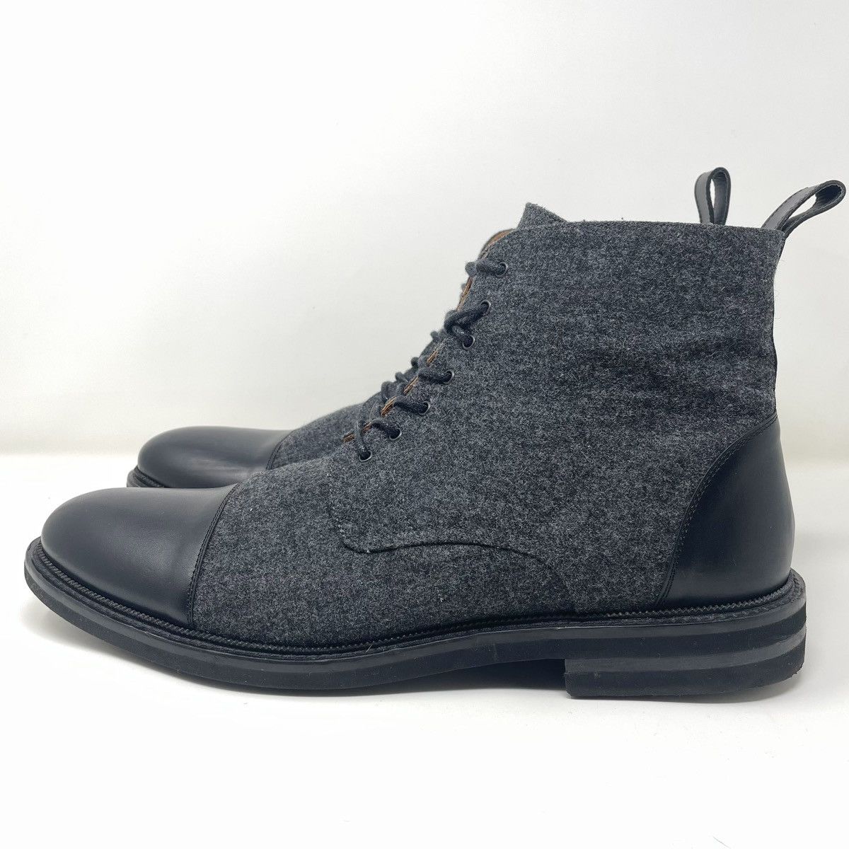TAFT Taft Jack Boots Size 48 Gray Wool Black Leather Size US 15 / EU 48 - 2 Thumbnail