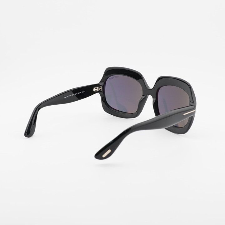 Tom Ford Tom Ford Ren FT1155 01A Sunglasses Black Square Frame Size ONE SIZE - 8 Thumbnail