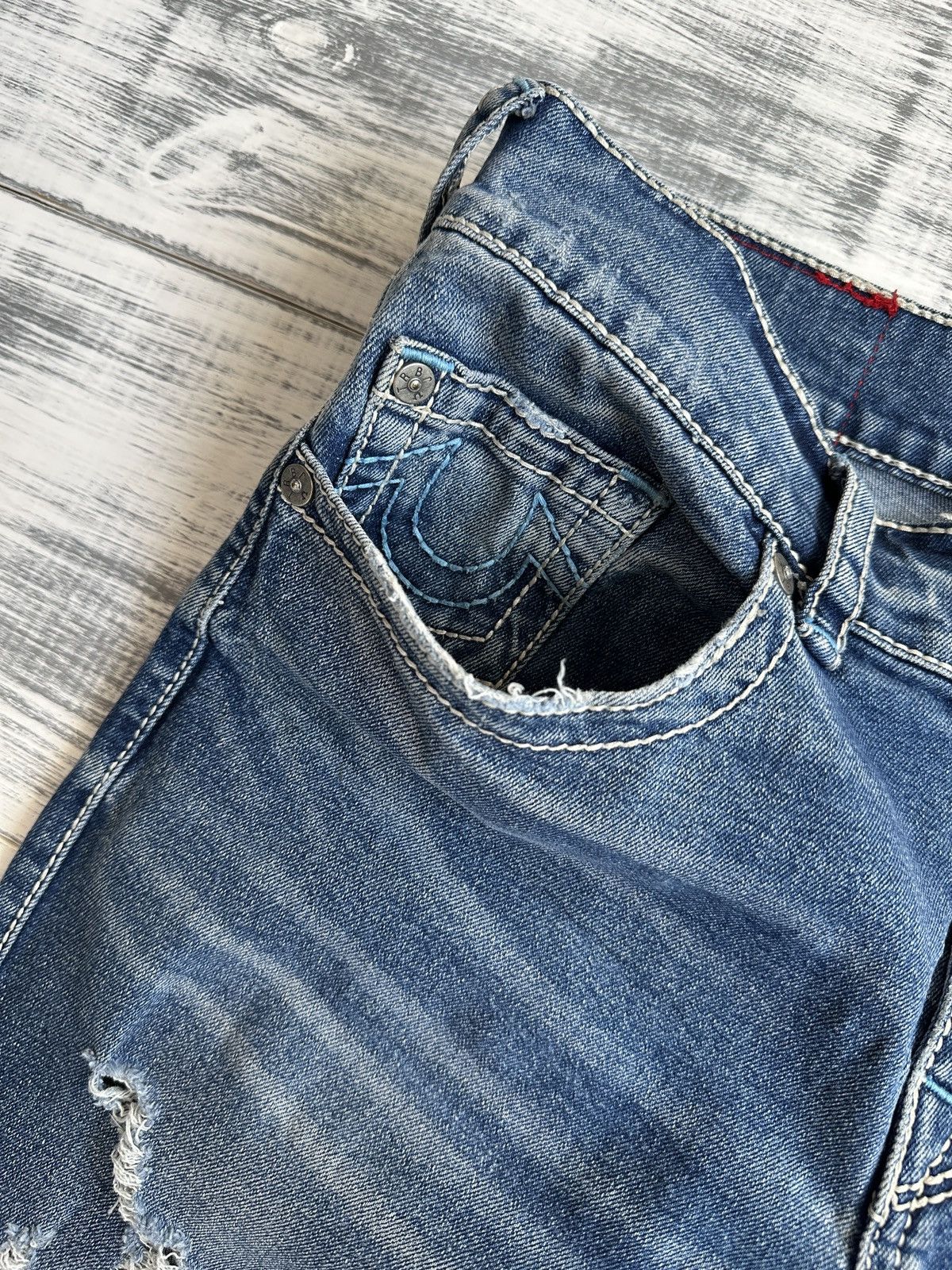 True Religion TRUE RELIGION Ricky Relaxed Straight Blue Jeans Pants sz 32 Size US 32 / EU 48 - 8 Thumbnail