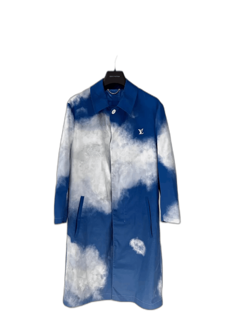 Louis Vuitton Blue Cloud Print Windbreaker Coat Size L / US 10 / IT 46 - 1 Thumbnail
