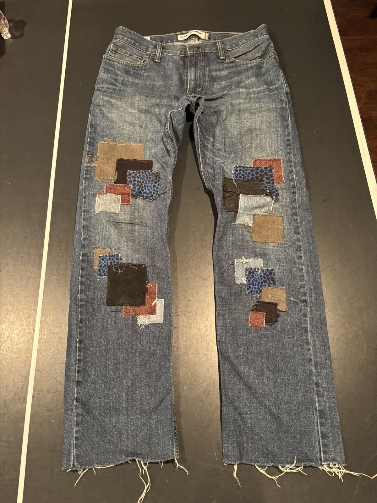 Other Vintage Levis Custom Square Patchwork Baggy Blue Jeans Size US 34 / EU 50 - 1 Thumbnail
