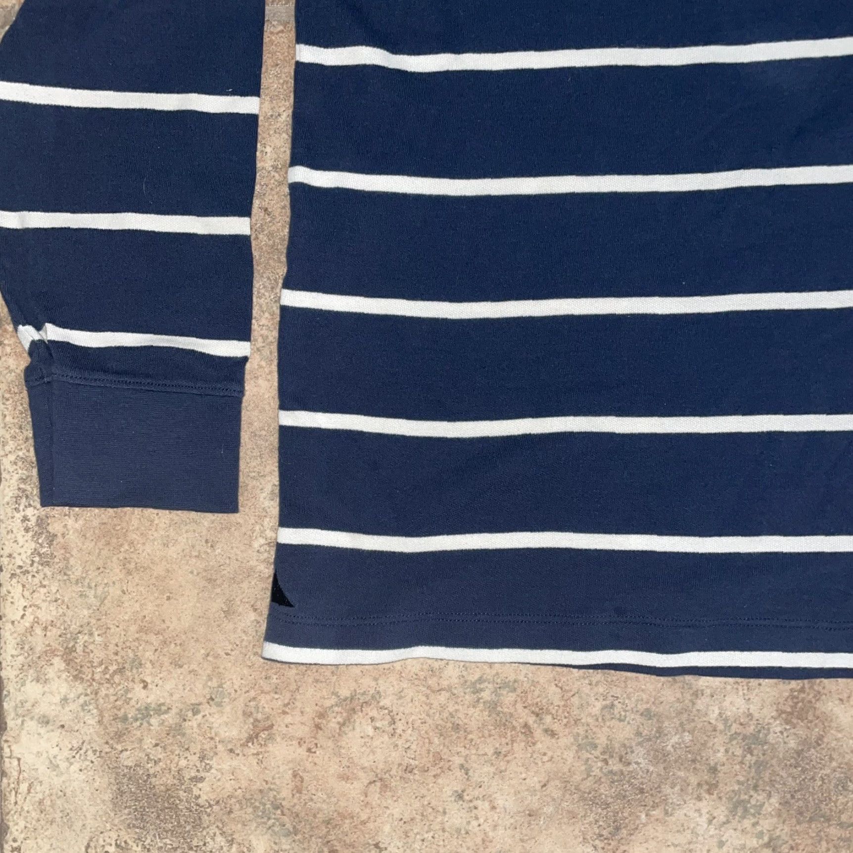 UNTUCKit UNTUCKit Long Sleeve Striped Polo Shirt Made In Peru XL Blue Cotton Men Polo Shirt XL Blue Stripe Regular Sleeve Patttern? Size US XL / EU 56 / 4 - 3 Thumbnail