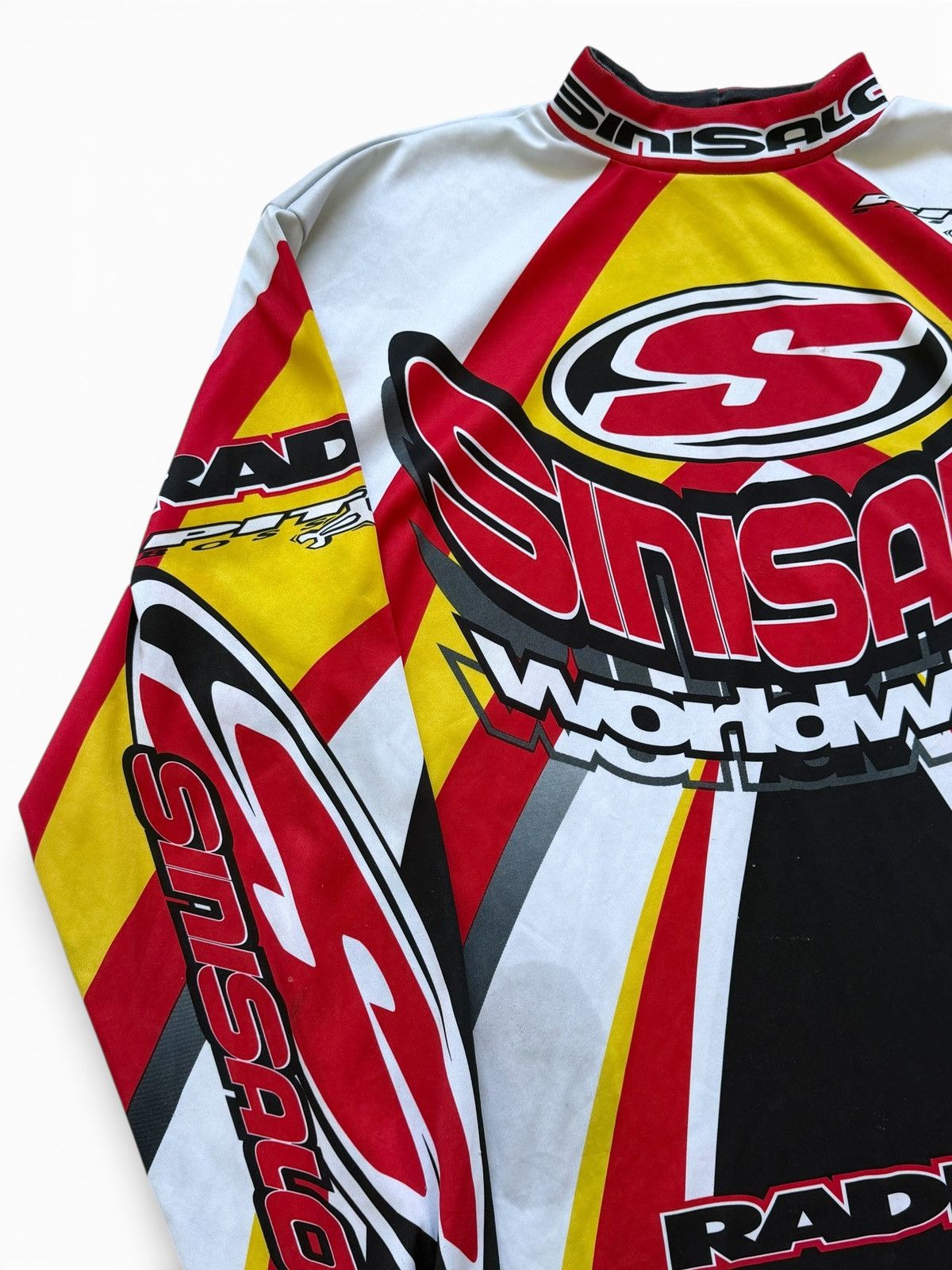 Sports Specialties Vintage 90s Sinisalo Worldwide Motocross Racing Jersey Size US L / EU 52-54 / 3 - 4 Thumbnail