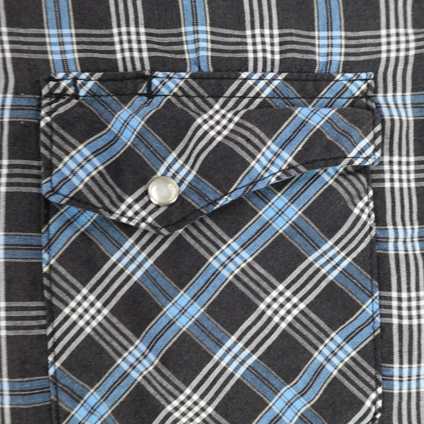Wrangler VINTAGE Wrangler Shirt Mens XL Blue Plaid Western Pearl Snap Wrancher Slanted Pocket Size US XL / EU 56 / 4 - 5 Thumbnail