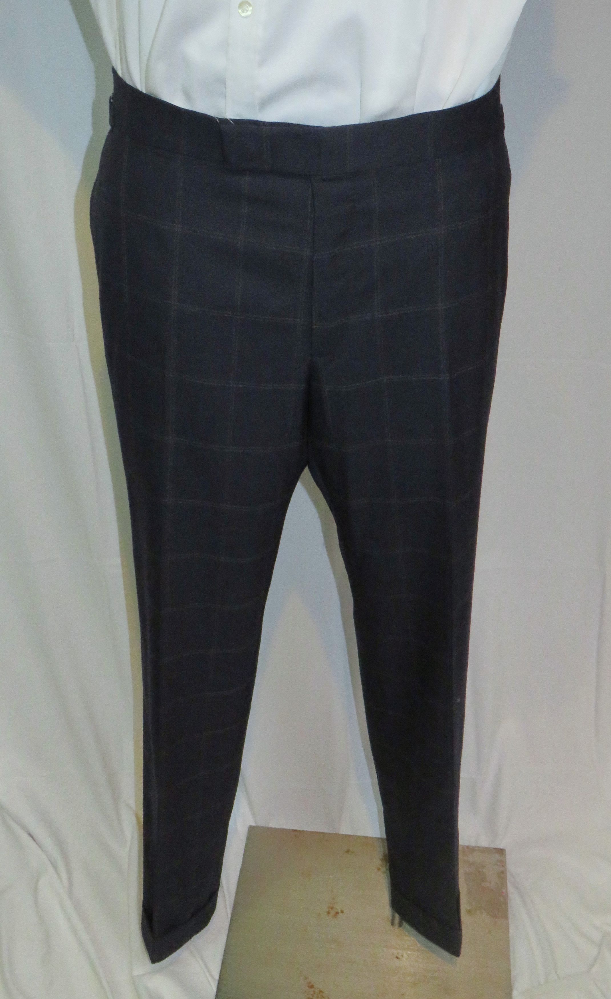 Tom Ford O'Connor Current Navy Windowpane Two Button Suit 46R Size 46R - 11 Thumbnail