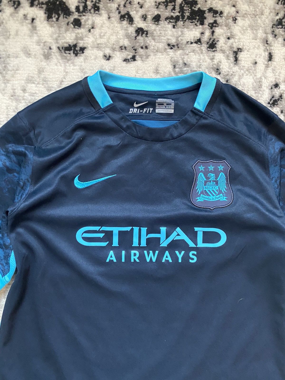 Nike × Vintage Manchester City Jersey Vintage Nike 2015-2016 Blockcore Y2k Size US S / EU 44-46 / 1 - 5 Thumbnail