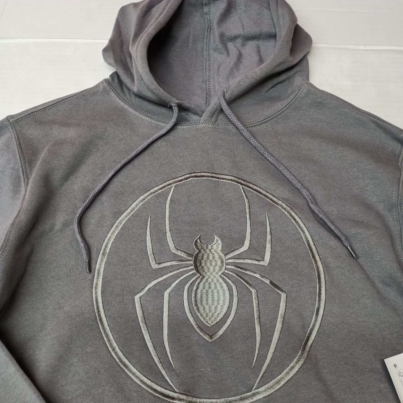 Marvel Comics Marvel Spider-Man Hoodie Gray Embroidered Logo Men M (38/40) Size US M / EU 48-50 / 2 - 4 Thumbnail