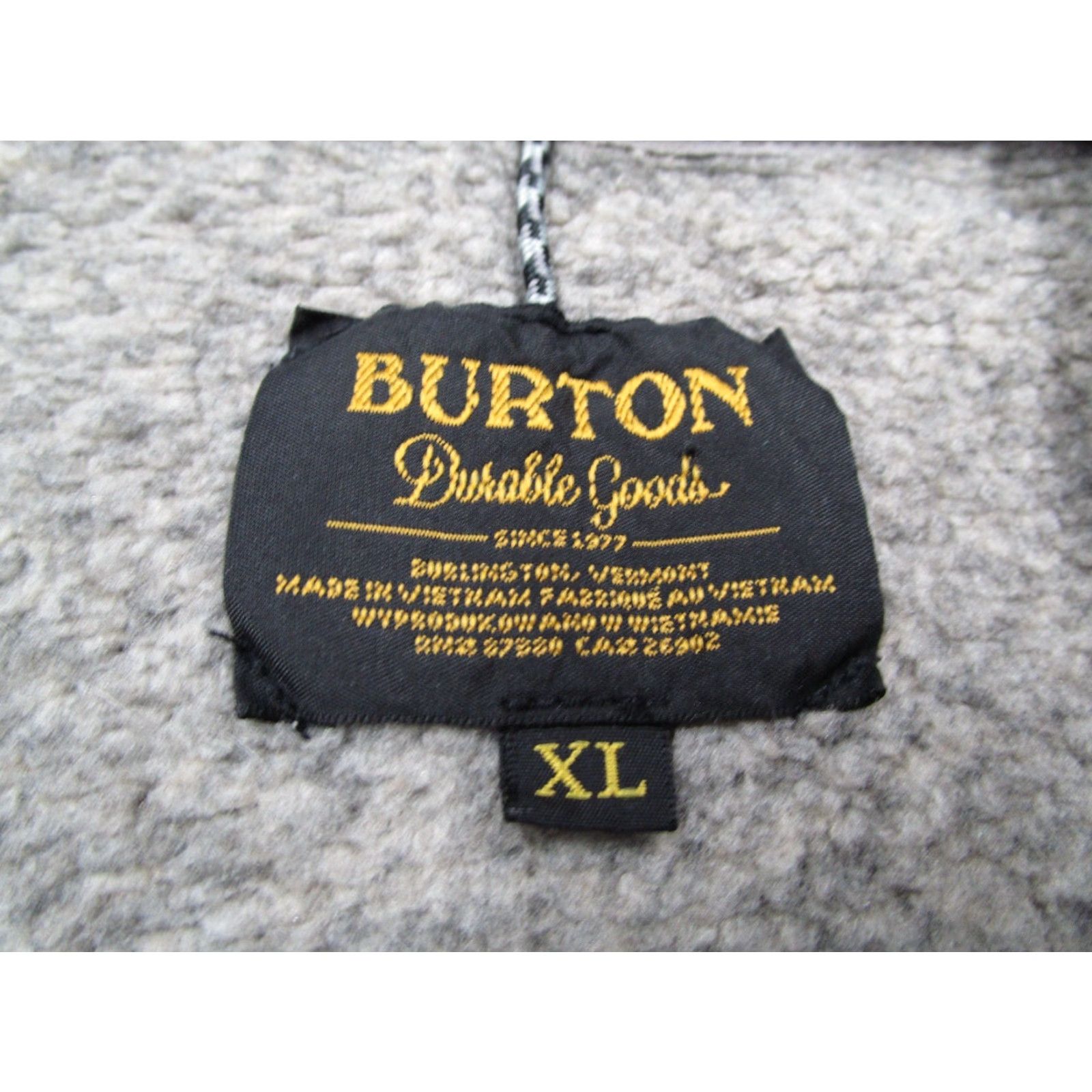 Burton Burton Vest Mens XL Heathered Beige Hoodie Full Zip Fleece Pockets Size US XL / EU 56 / 4 - 2 Thumbnail