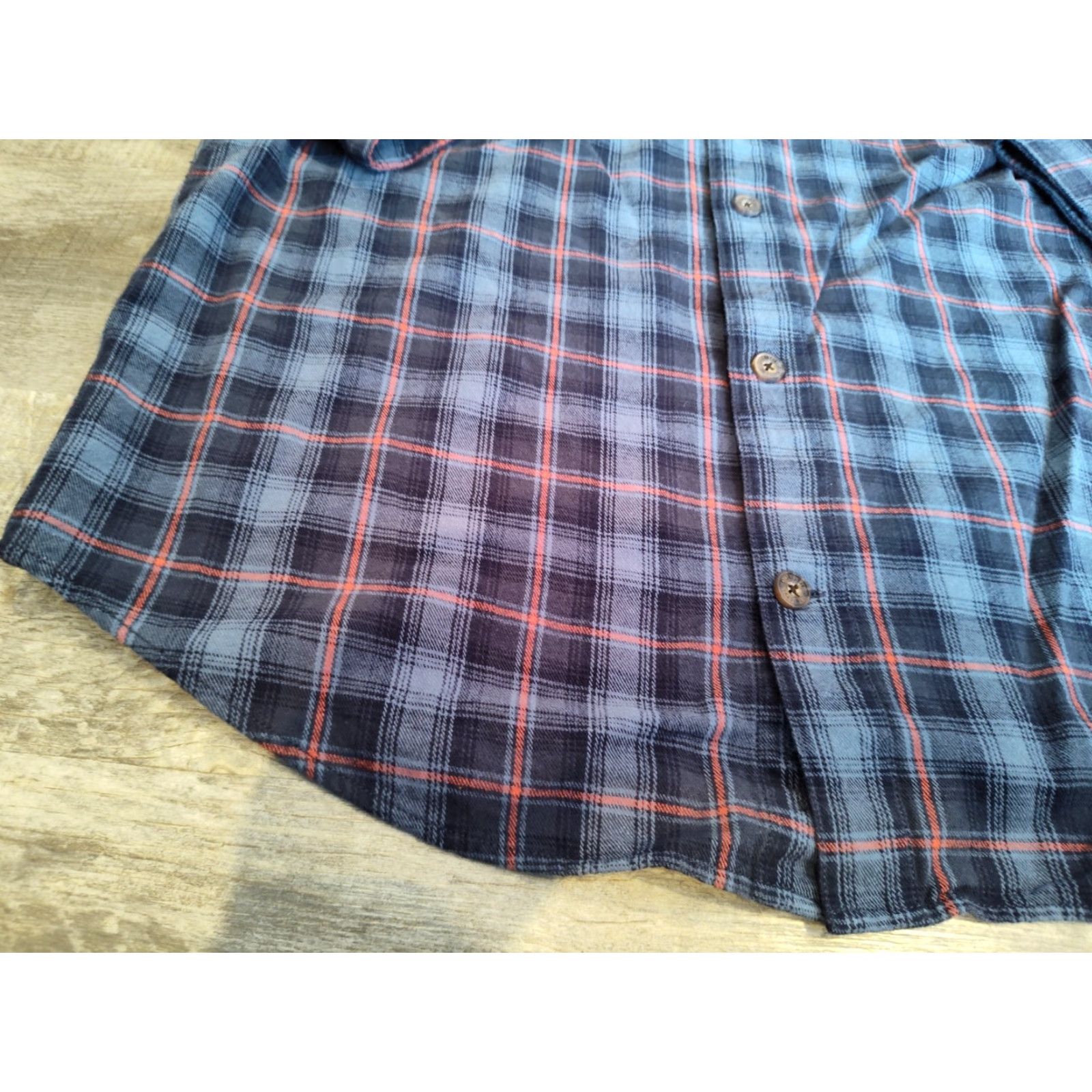 CO Duluth Trading Co Flannel Shirt Men's XL Button-Up Long Sleeve Blue Check Relaxed Fit Outdoor Workwear Size US XL / EU 56 / 4 - 2 Thumbnail