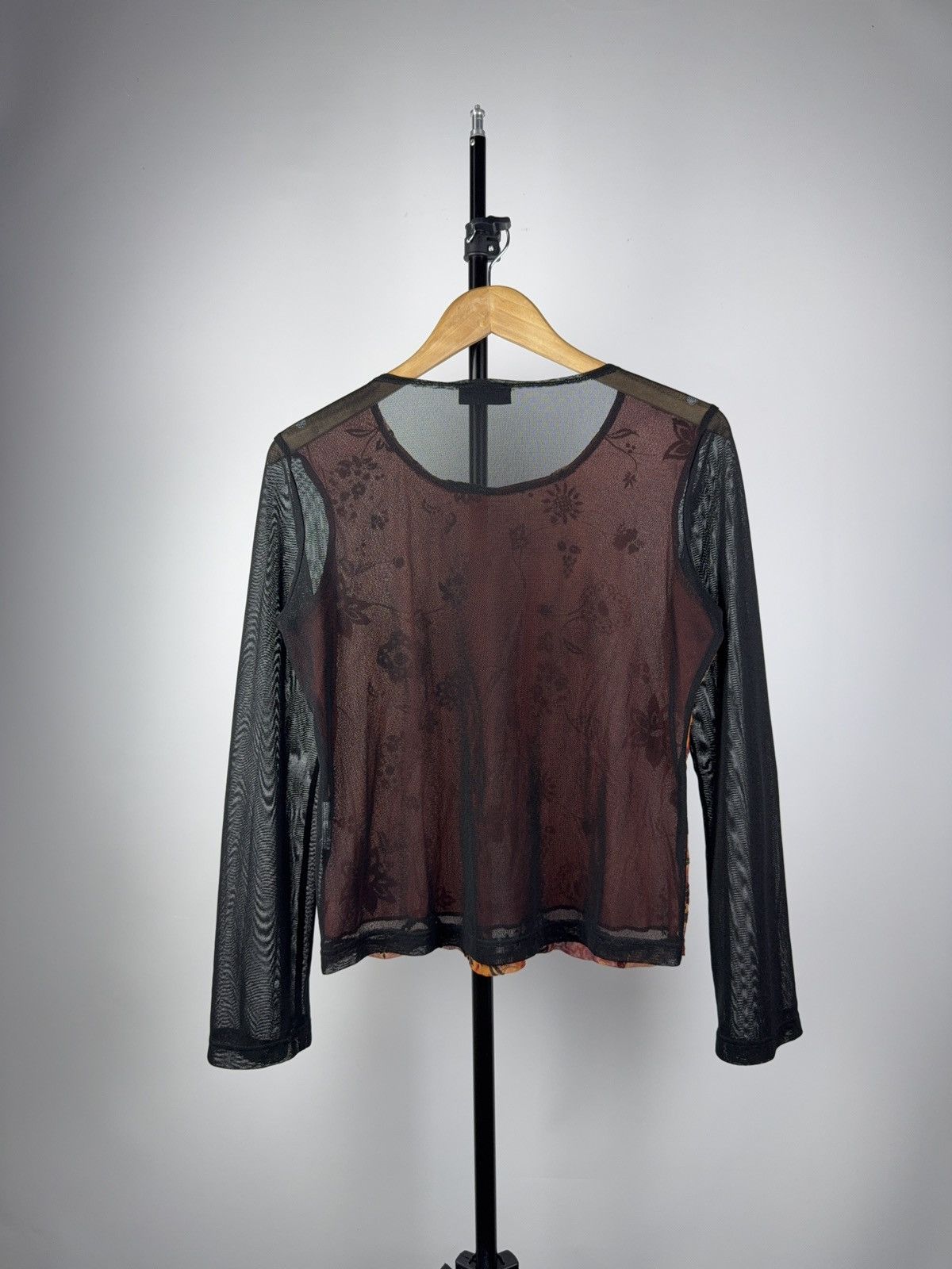 Japanese Brand Vintage 90s Y2K Japanese Abstract Retro Mesh JPG Longsleeve Size M / US 6-8 / IT 42-44 - 6 Thumbnail