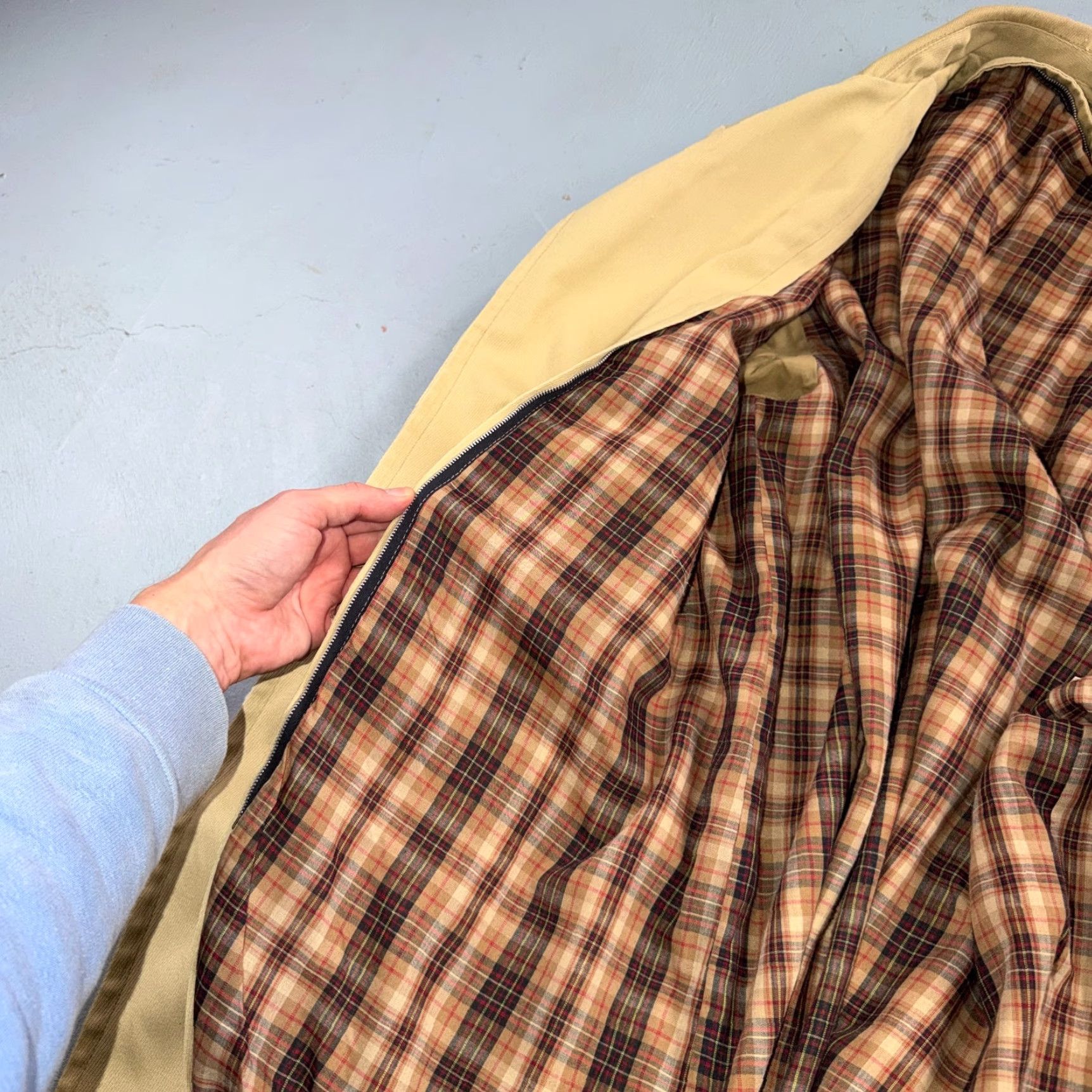 Vintage VINTAGE 50s 60s Beige Mid-Length Jacket Overcoat Belted Retro Mens Size 40 Size US XXS / EU 40 - 6 Thumbnail