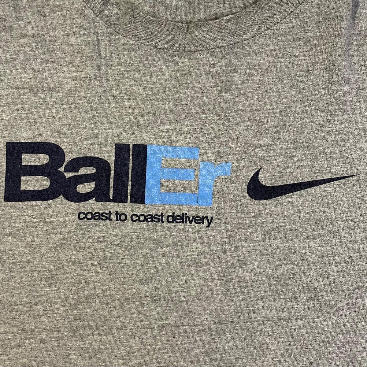 Nike Grey Nike Baller tee t-shirt y2k Size US L / EU 52-54 / 3 - 5 Thumbnail