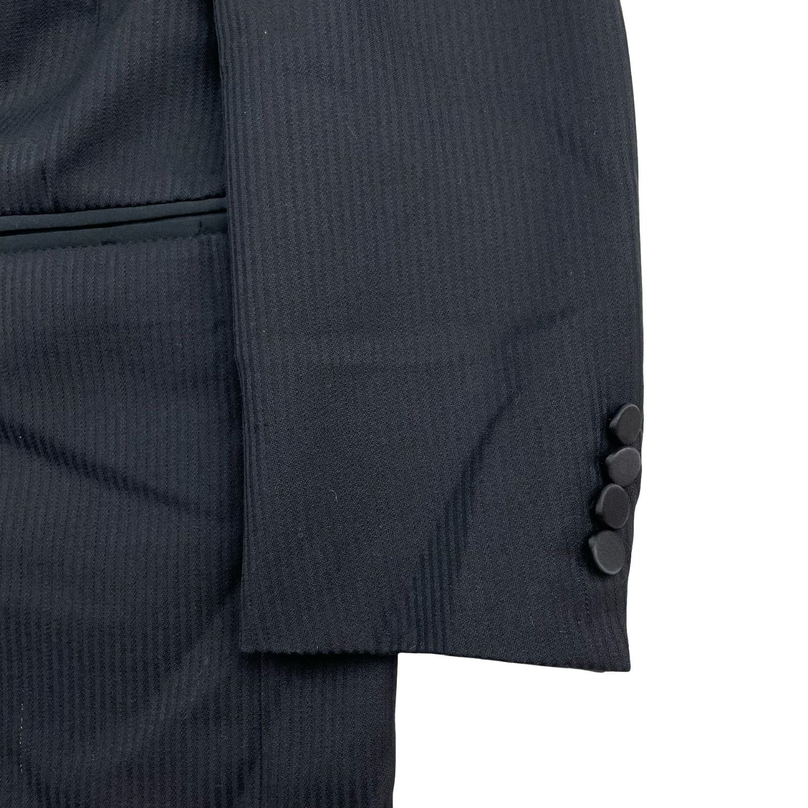 Pierre Cardin VTG Pierre Cardin Men's 100% Wool Tuxedo Jacket Black Shadow Size 40L - 4 Thumbnail
