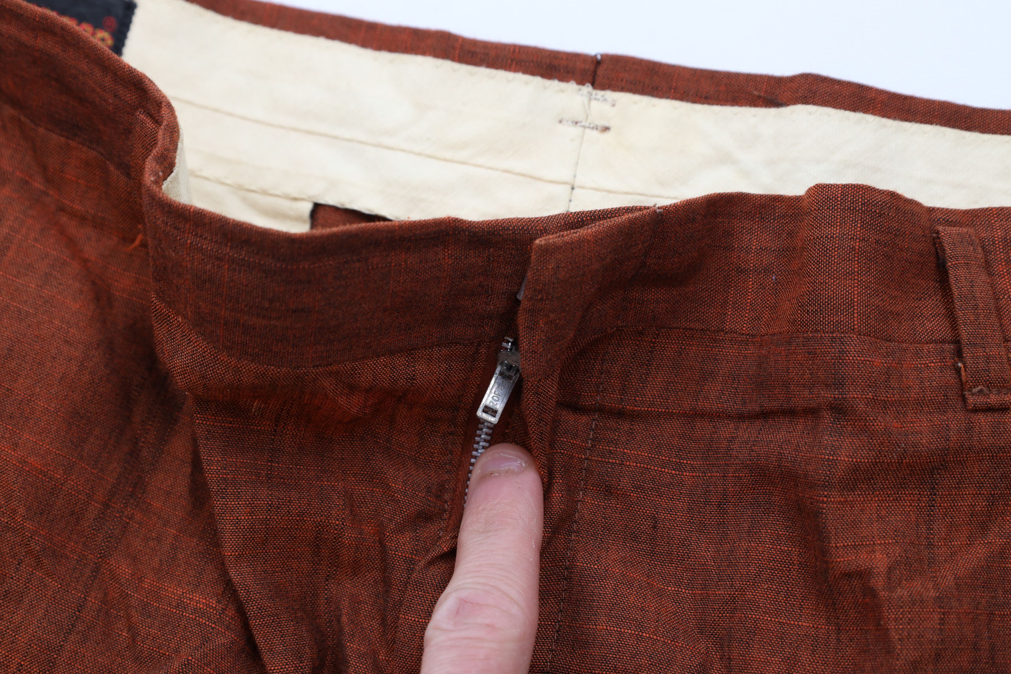 Vintage Vintage 50s Rockabilly Fleck Rayon Gabardine Chino Pants USA Size US 34 / EU 50 - 7 Thumbnail