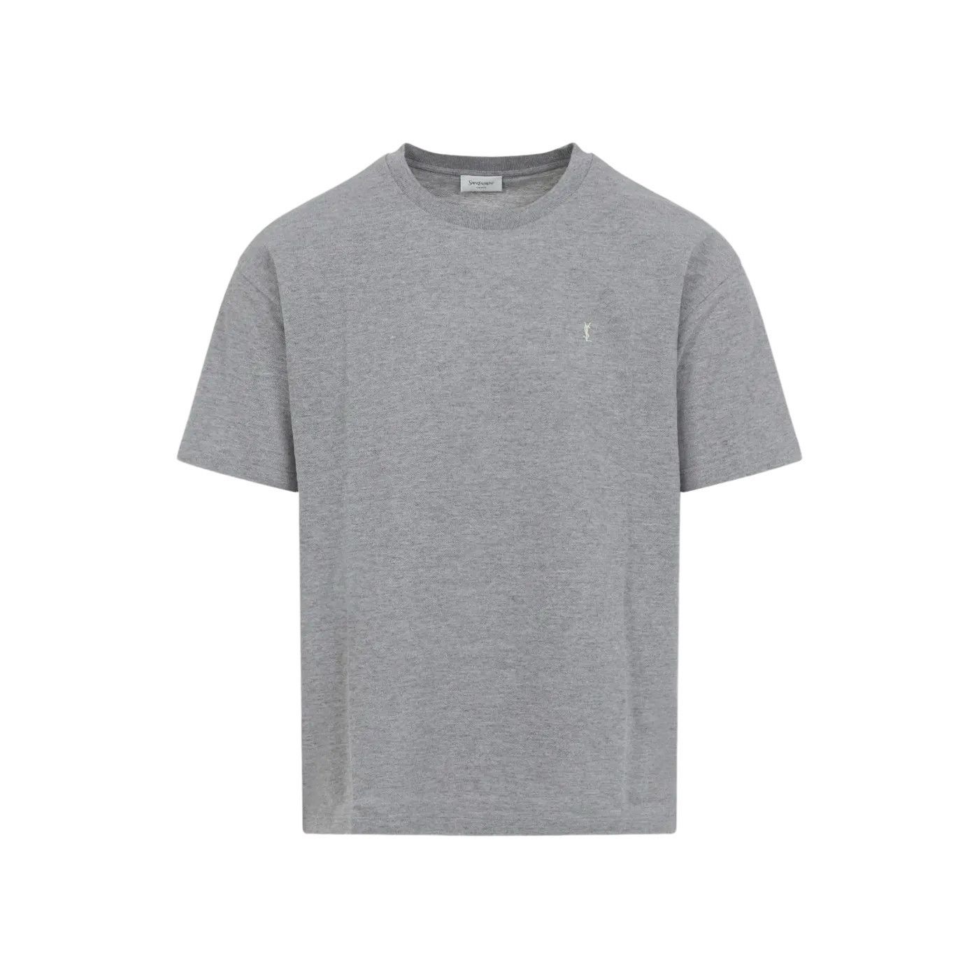 Saint Laurent Paris SAINT LAURENT Gray Cotton T-Shirt New 