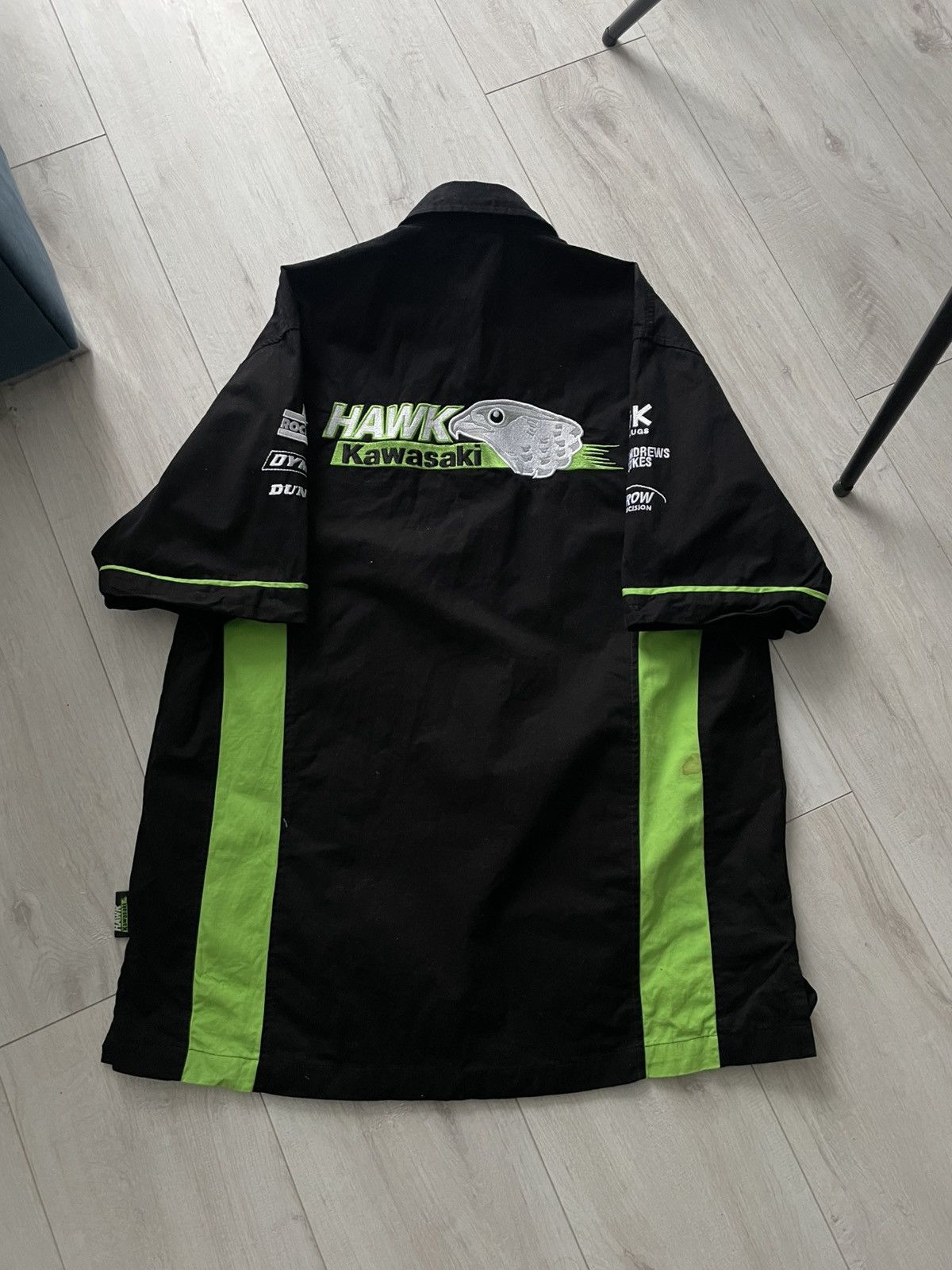 Vintage Vintage Hawk Kawasaki Motorsport Racing Shirt Y2K Jersey Size US L / EU 52-54 / 3 - 2 Thumbnail