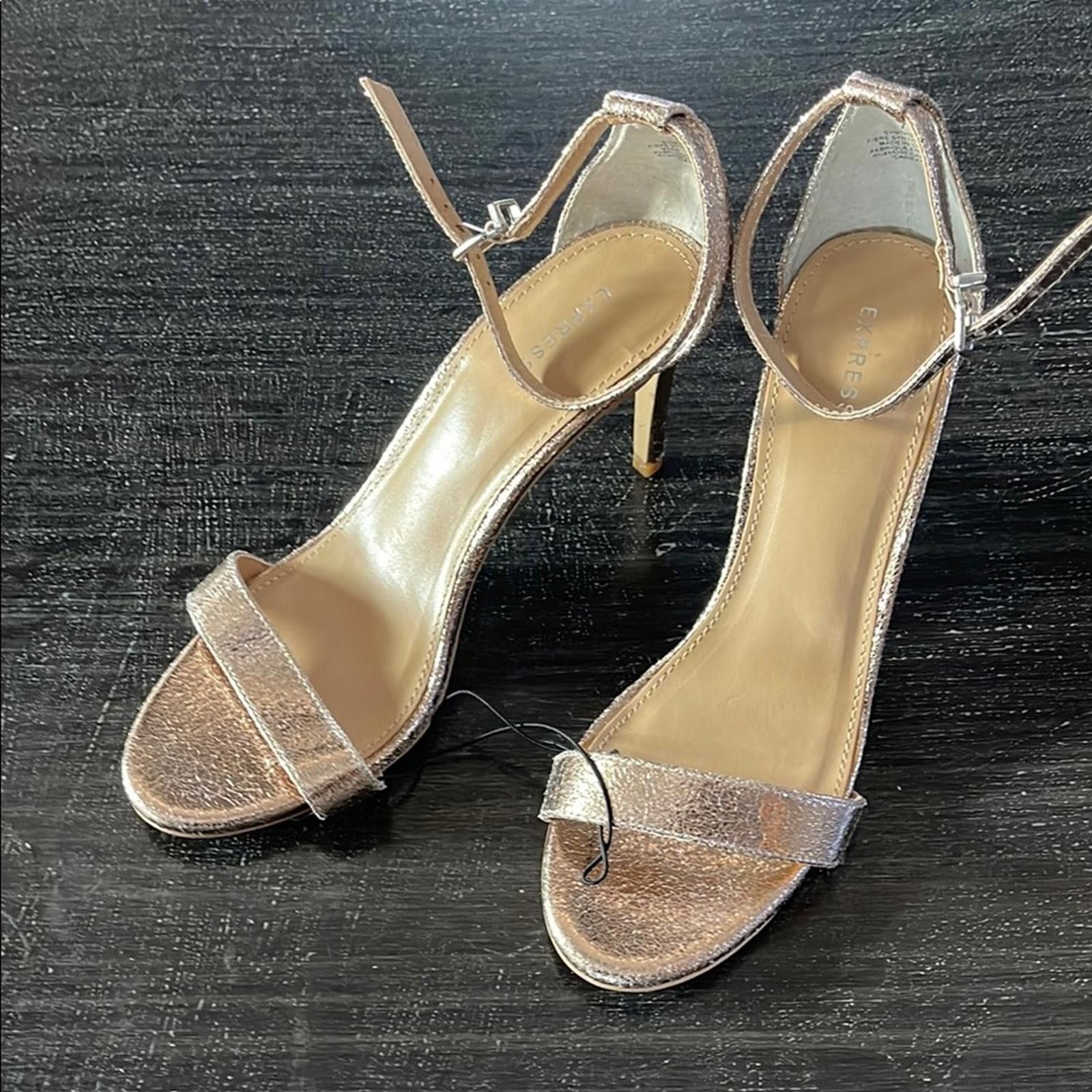 Express Express Elegant Metallic High Heel Sandals size 7 - NWHT Size US 7 / IT 37 - 1 Thumbnail
