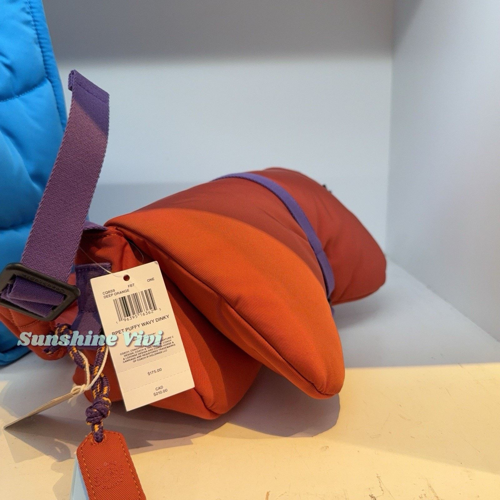 Coach NWT Coach Coachtopia Bag Crossbody Wavy Dinky Orange CQ859 Size ONE SIZE - 2 Thumbnail