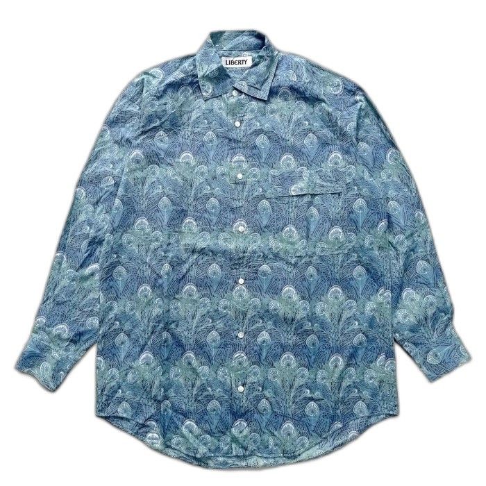 Designer × Liberty × Liberty London 90s liberty london peacock art floral spread collar shirt Size US M / EU 48-50 / 2 - 1 Thumbnail